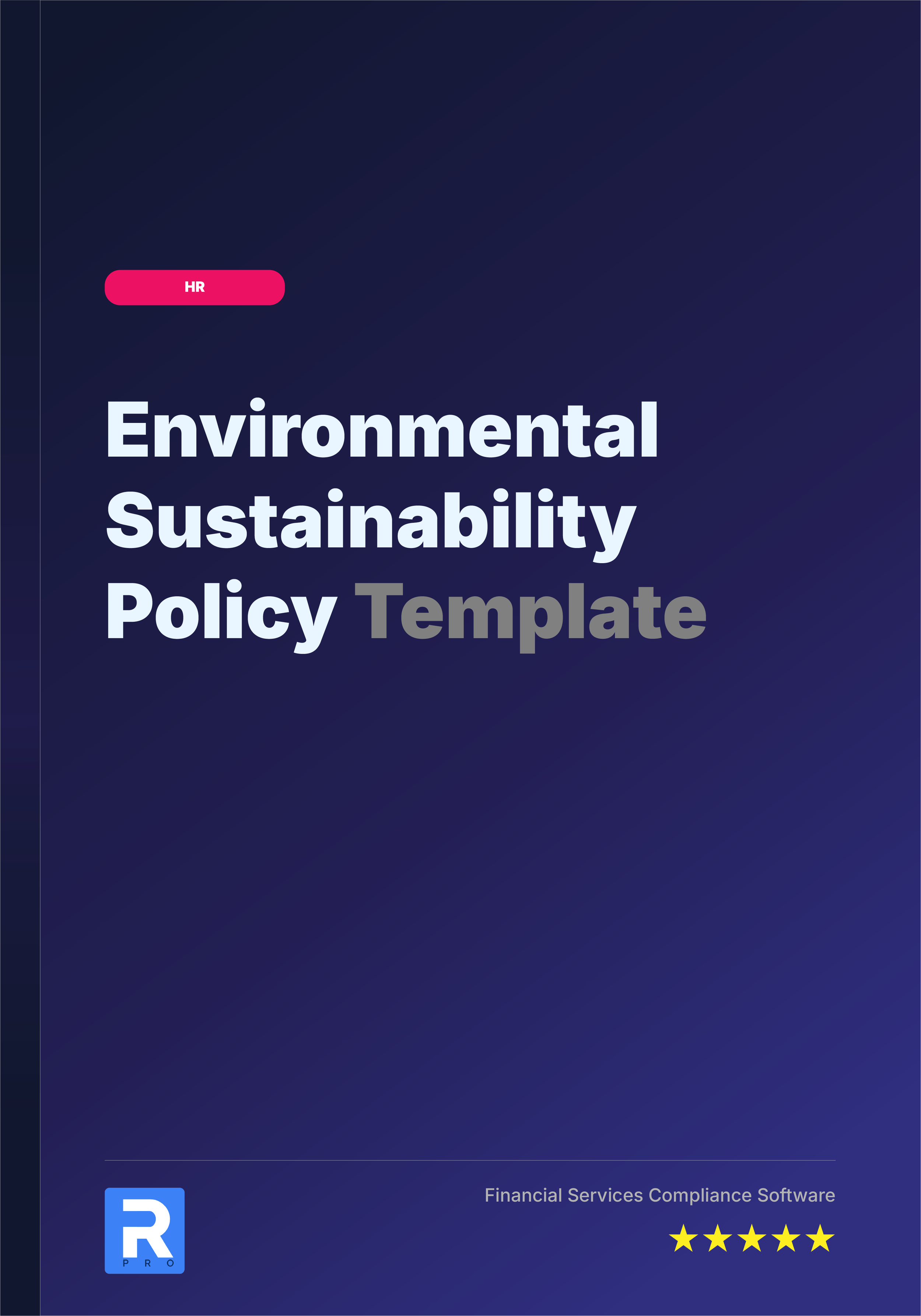 Environmental Sustainability Policy Template