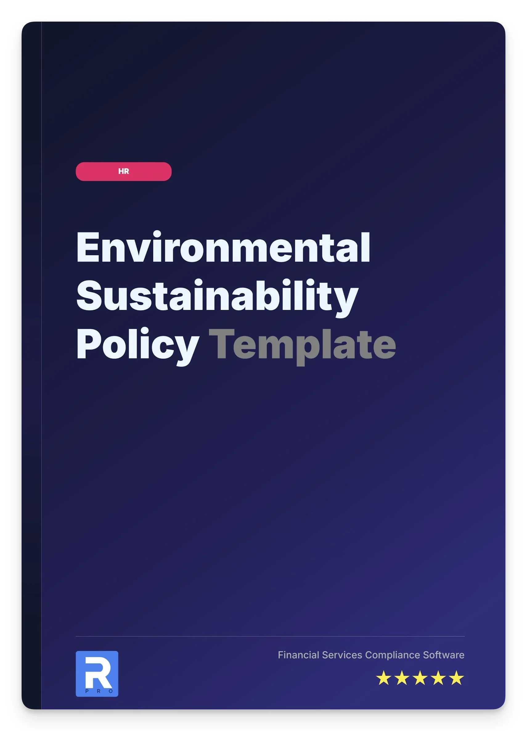 Environmental Sustainability Policy Template