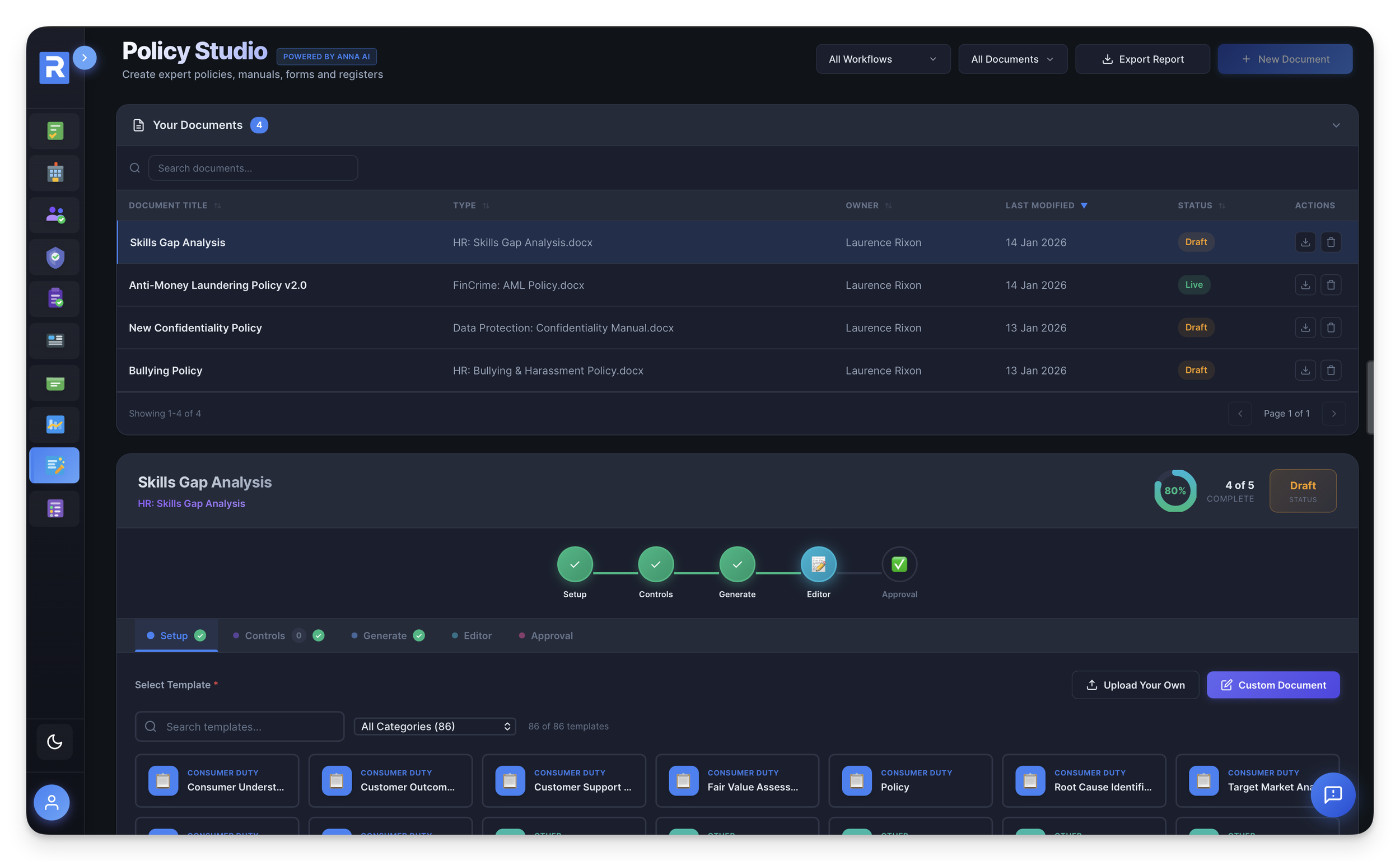 Policy Studio Dashboard