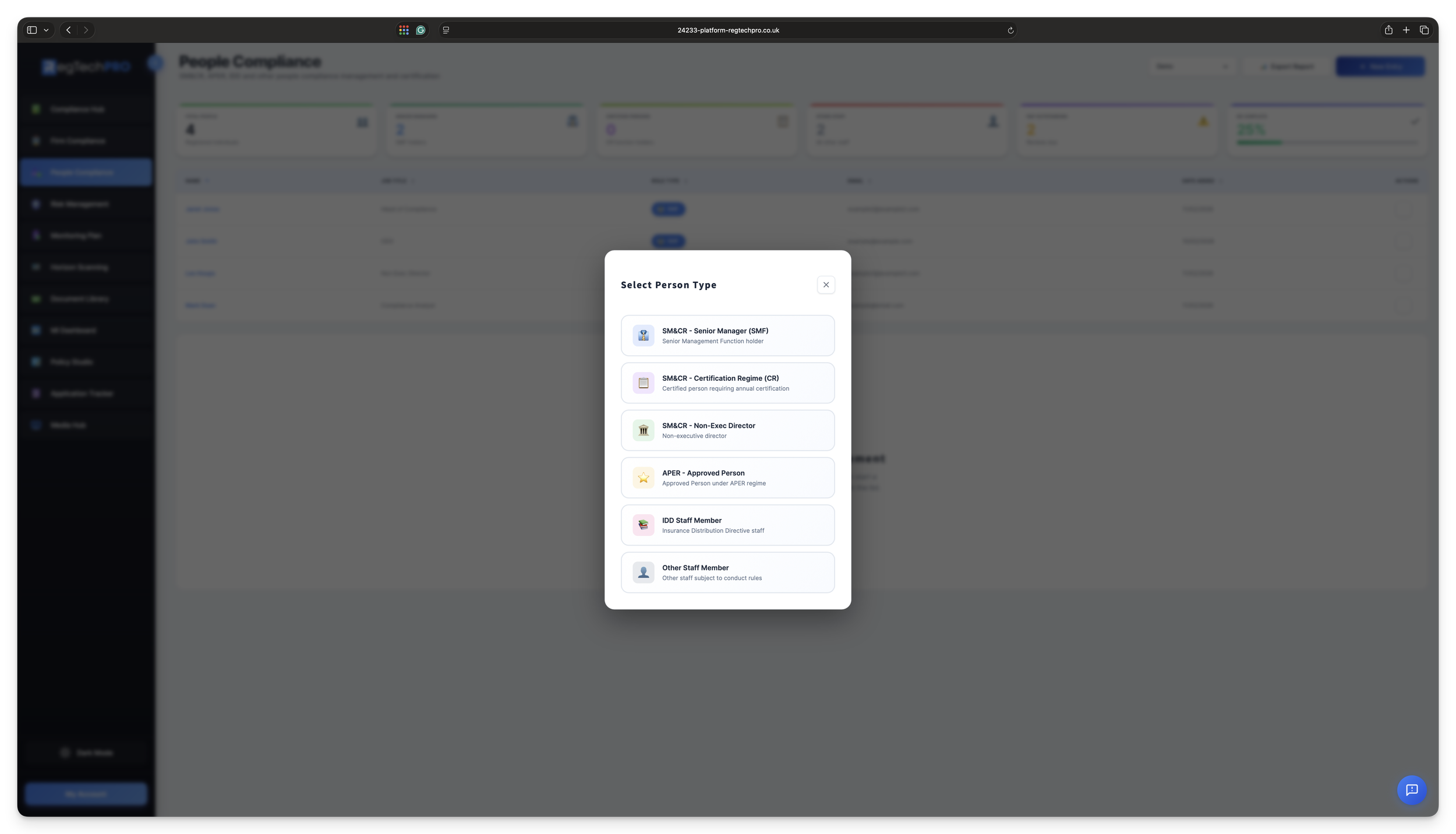 People Compliance Overview