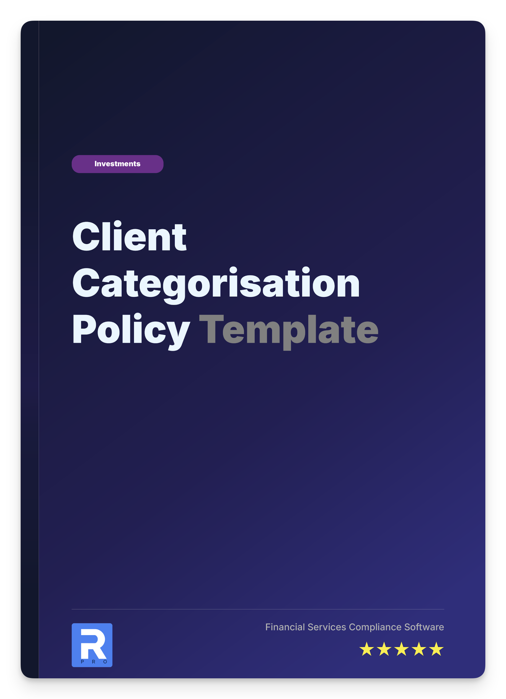 Client Categorisation Policy Template