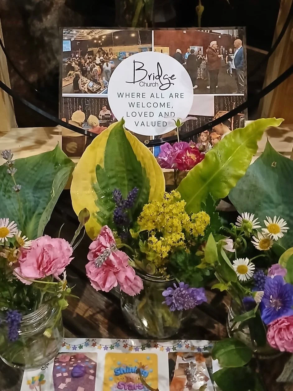 Our beautiful Bridge Church display is now on show at the St Mary&rsquo;s Flower Festival in Launceston this weekend.

Beautifully put together by our wonderful volunteers, it reflects our heart to be &ldquo;Where all are welcome, loved and valued.&r