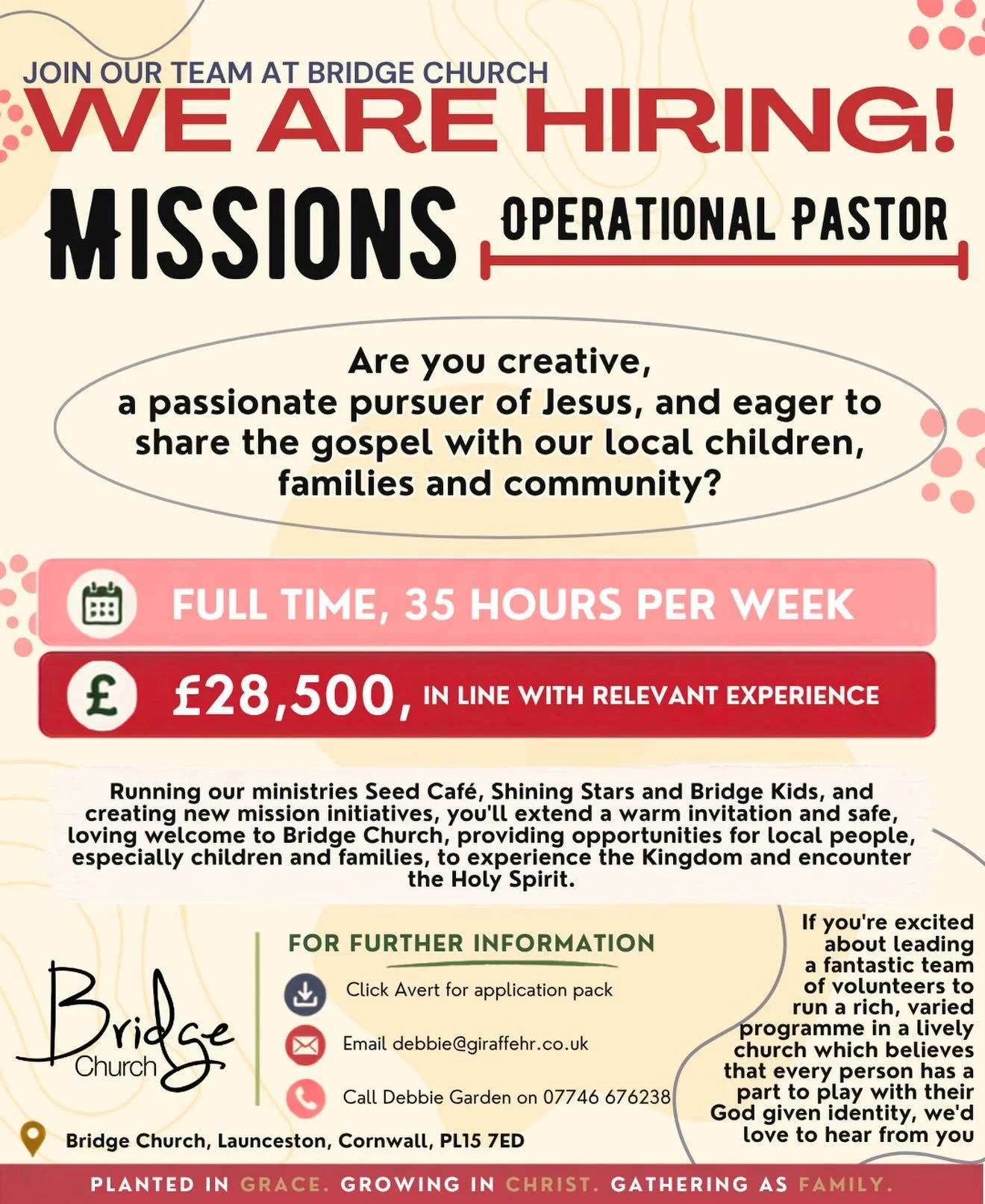 Could this be your next chapter?

We&rsquo;re looking for someone with a heart for people, community and making a difference.

Take a look at the role and see where it could lead.