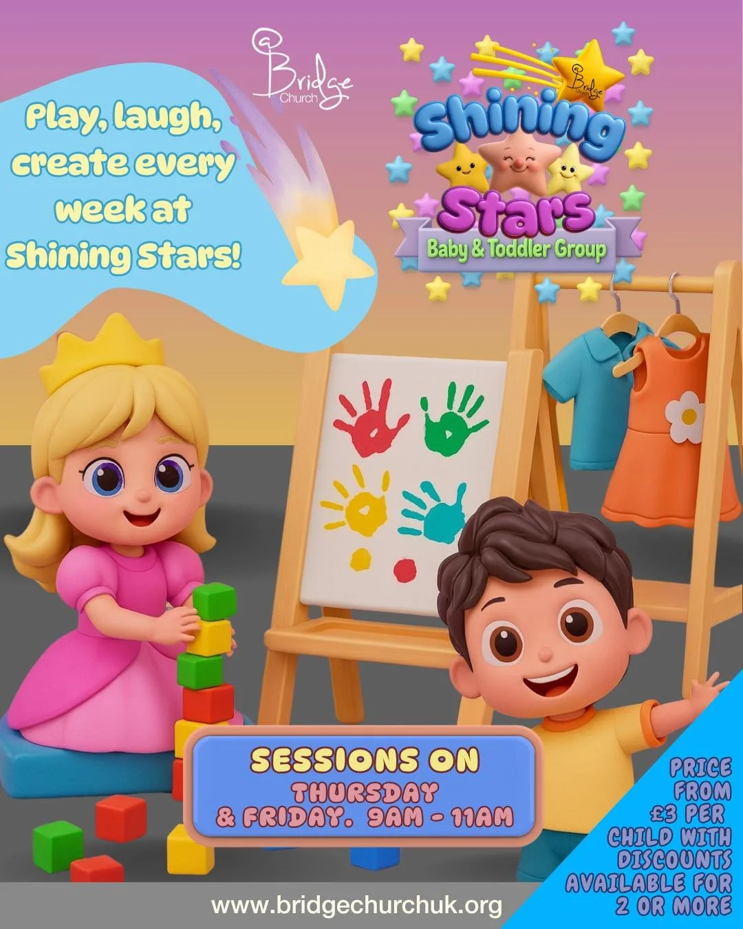 Shining Stars back open tomorrow 9am - 11am