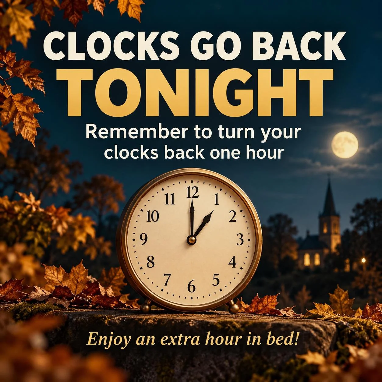 Don&rsquo;t forget the clocks go back tonight.

Get one extra hour of rest before we continue the a bunch of minions series