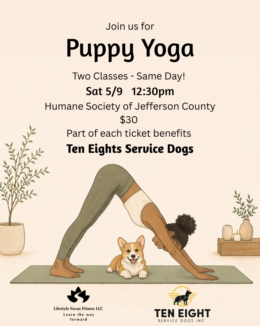 Puppy Yoga - HSJC 12:30pm