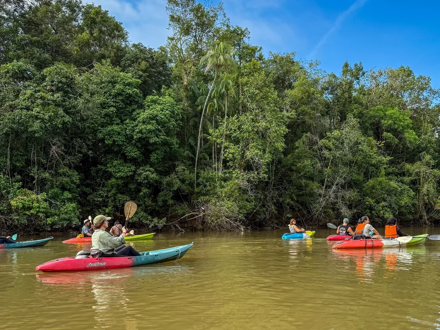 The remote camp is only accessible by boat