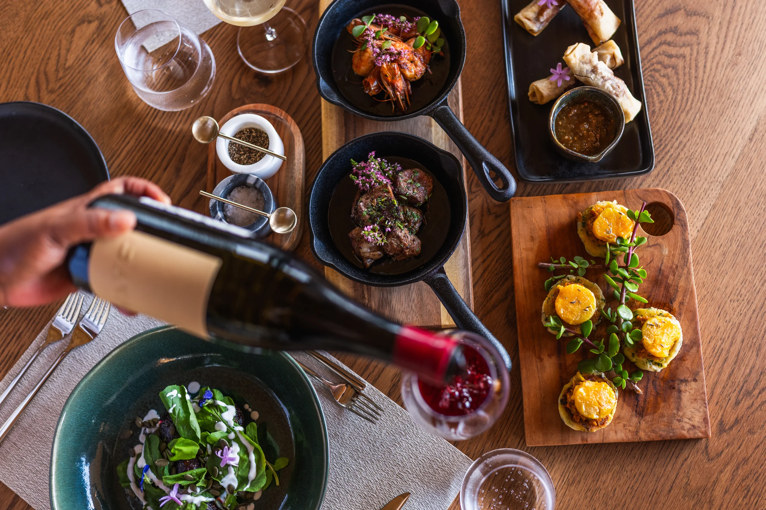 Hiddn in Addo Food with wine.webp
