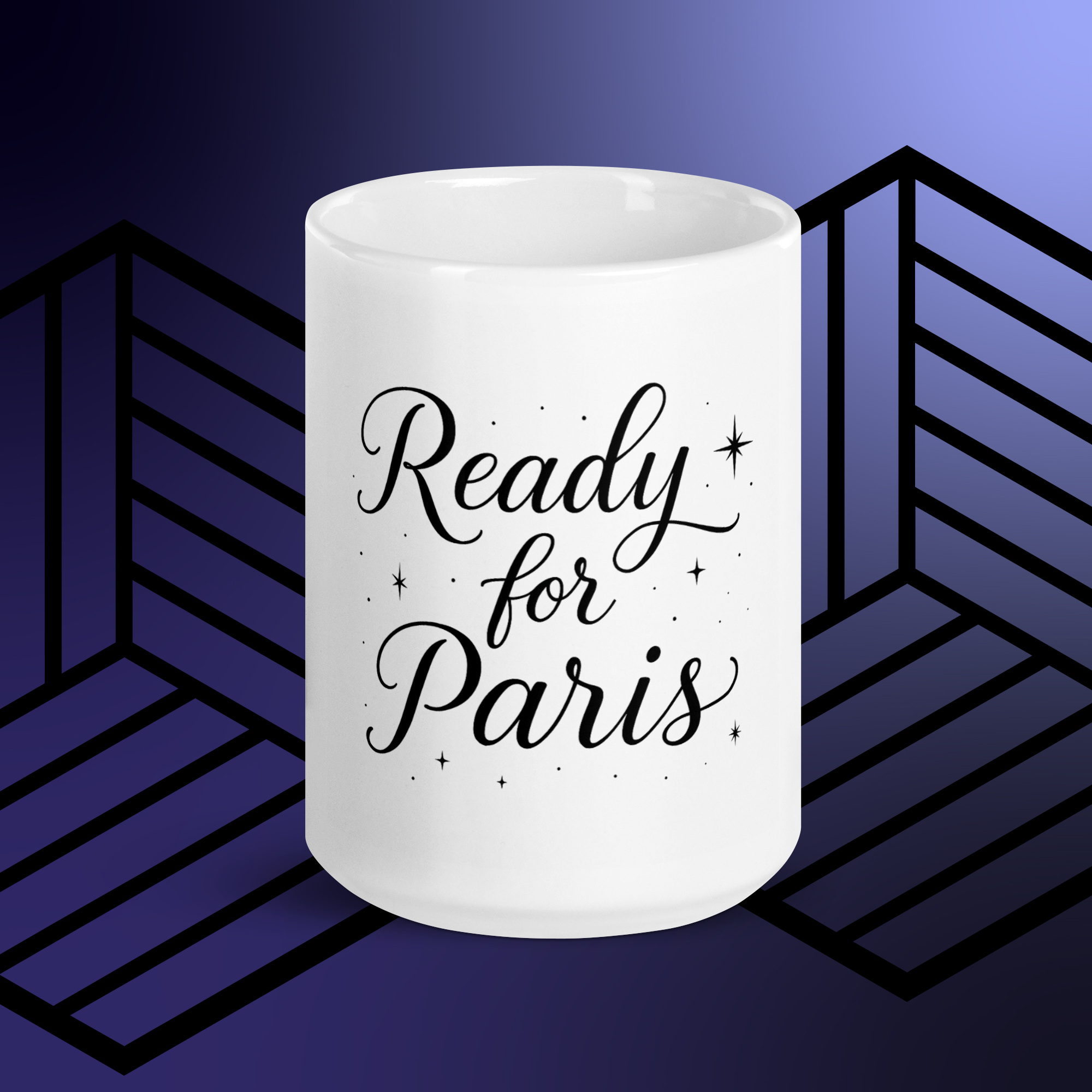READY FOR PARIS white mug