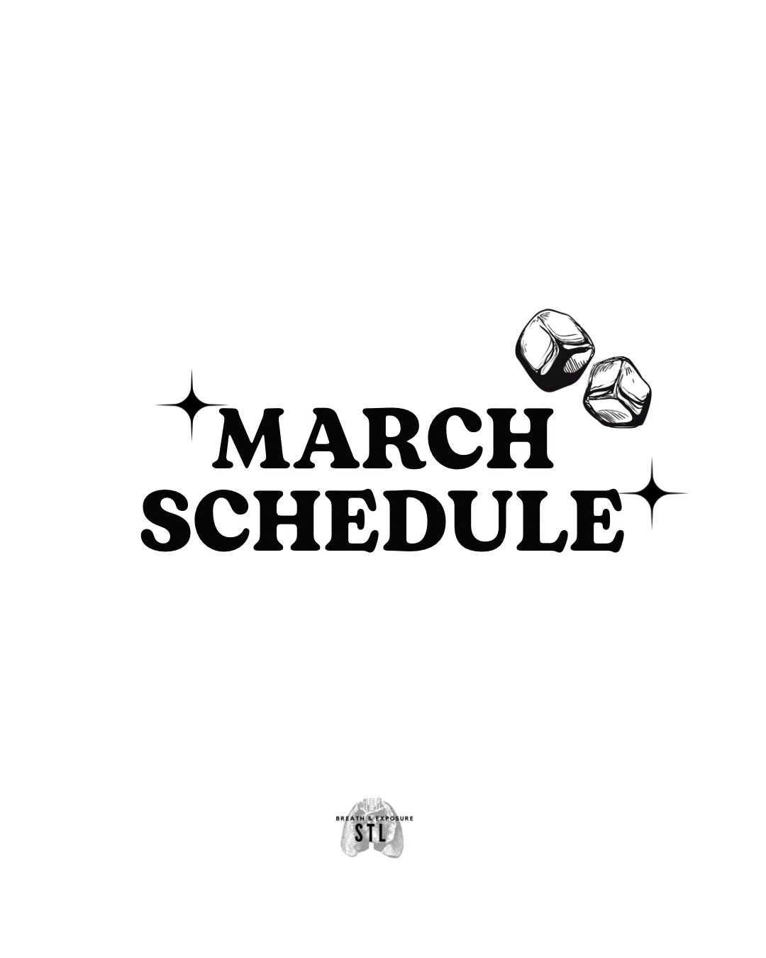 MARCH IS LIVE ⚡️🧚🏼 we have a straightforward schedule for you this month fam 

And as always if these dates don&rsquo;t work for you - find friends, family or  coworkers to come with you! We offer privates all the time if you prefer to kick it with