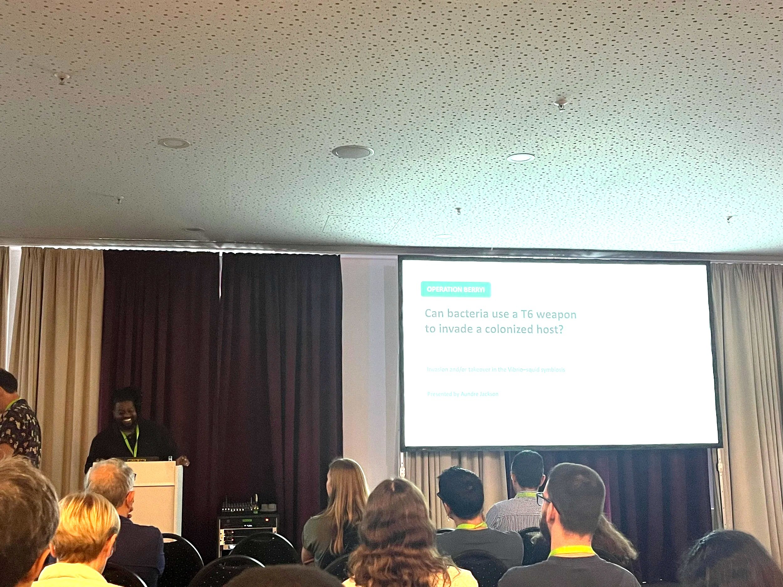 Aundre Jackson presents his work at Vibrio conference in Berlin, October 2026
