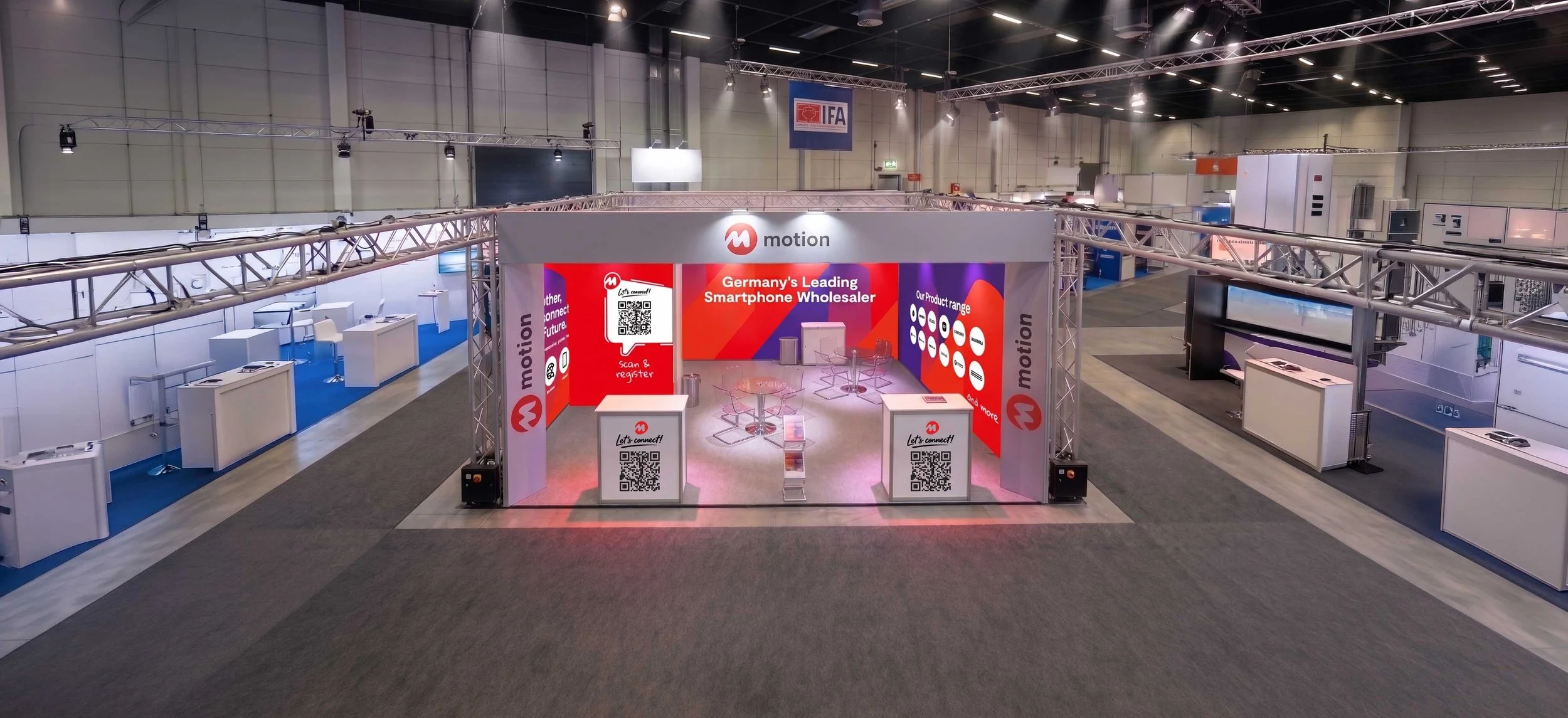 MOTION TM Messestand auf der IFA 2026, Halle HUB27, Stand H27b-04