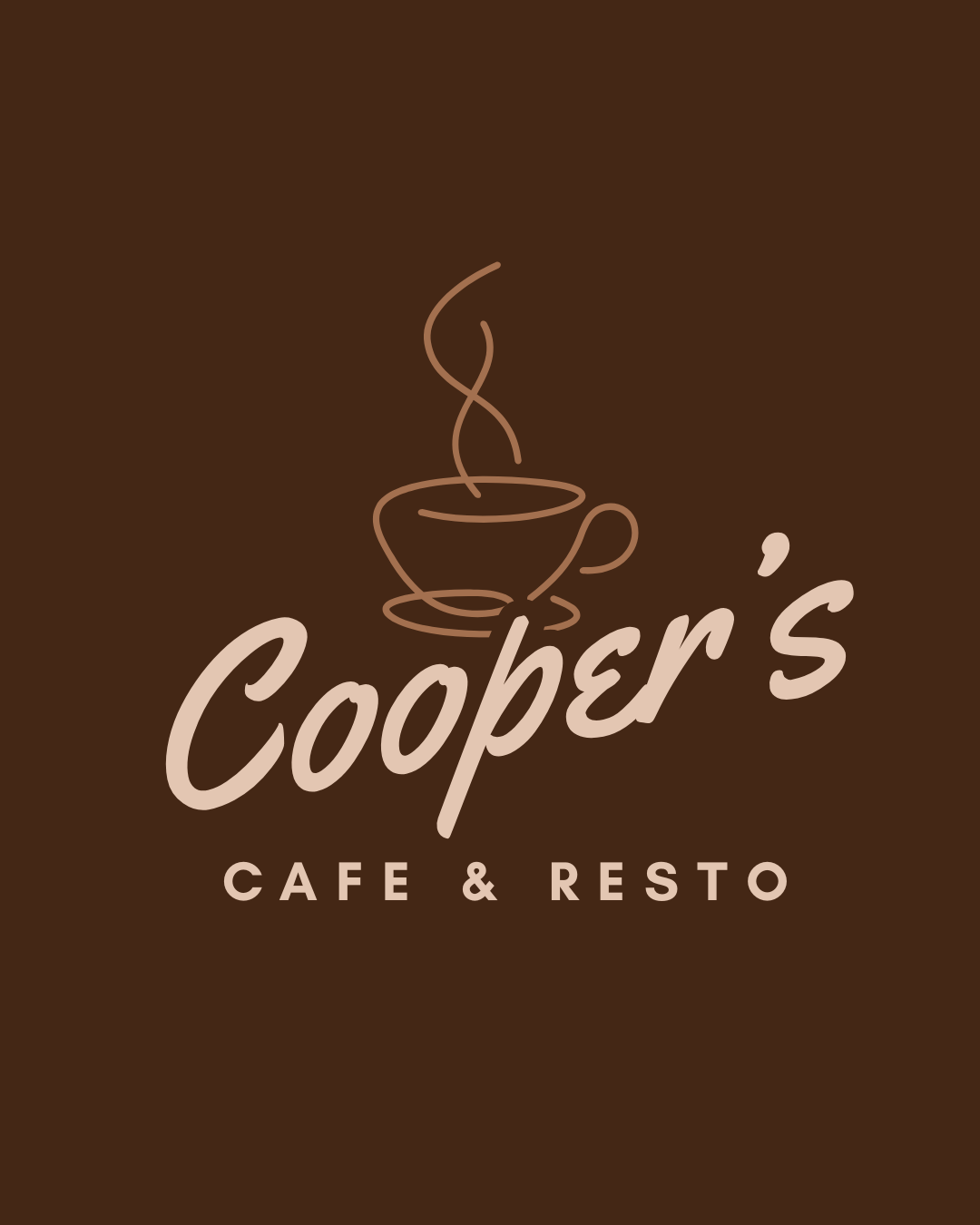 Orange and Beige Modern Minimalist We Are Open Coffee Shop Instagram Post .png