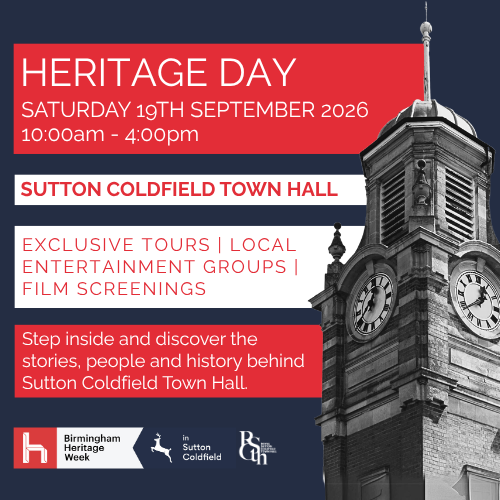 Heritage Day at Sutton Coldfield Town Hall (19th September 2026) 