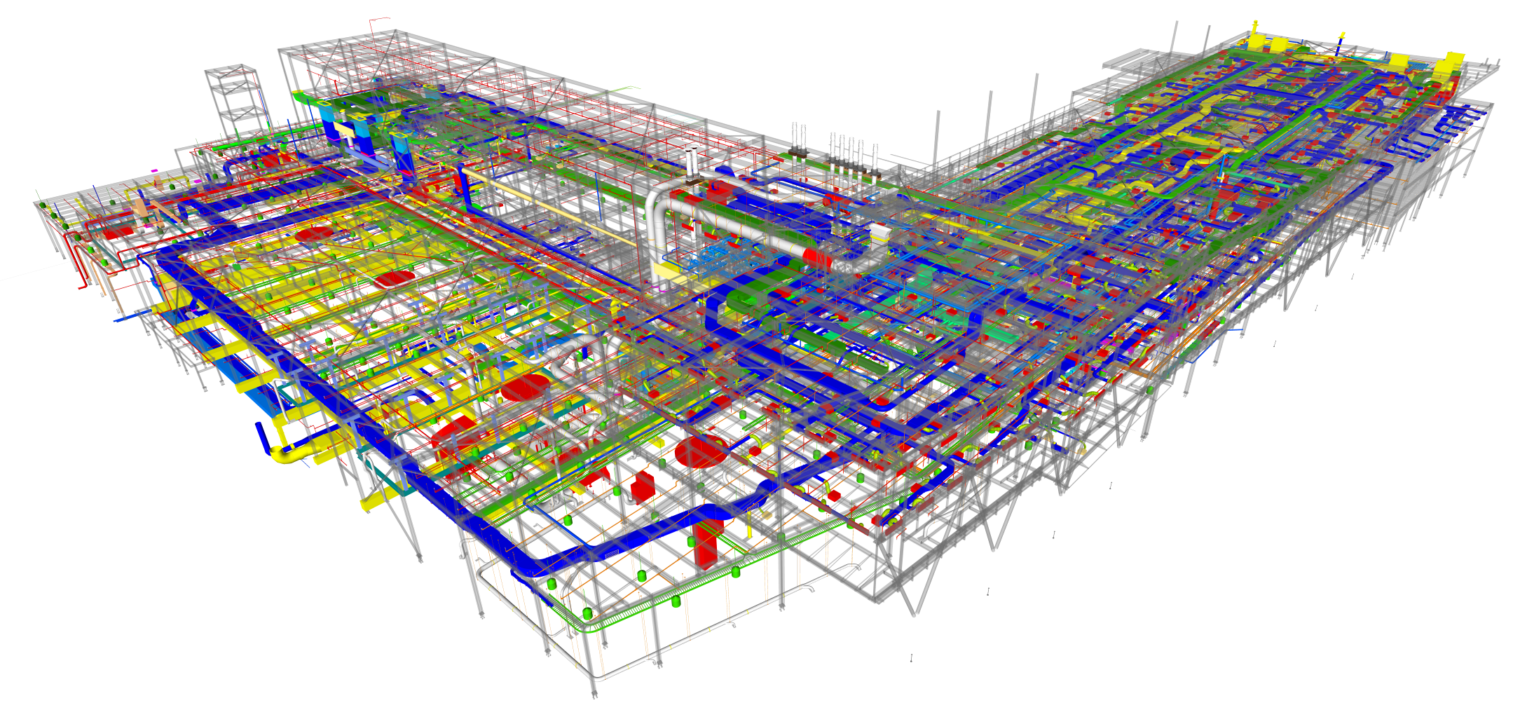 Réseaux MEP coordonnés dans un modèle BIM