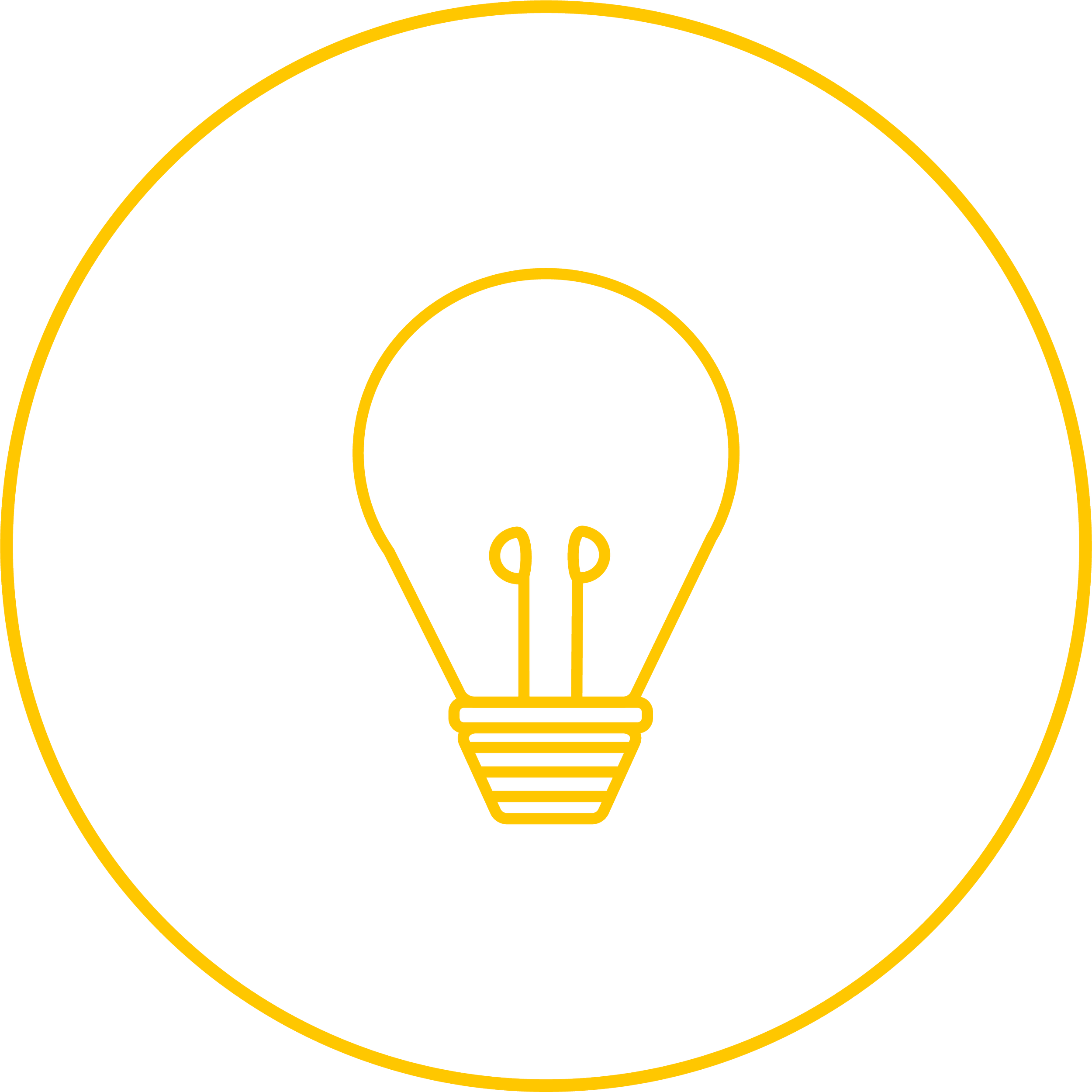 Light bulb icon in a circle