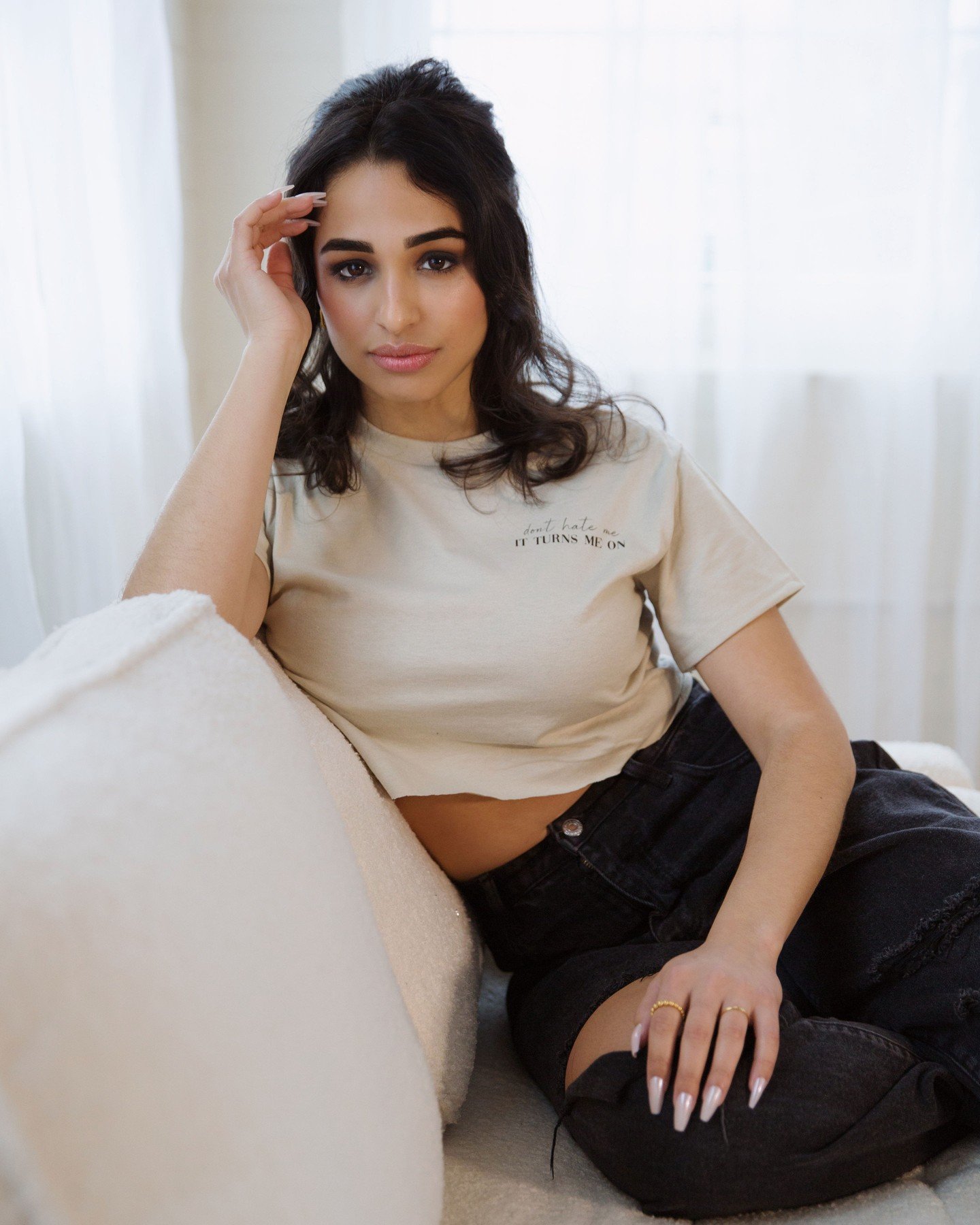 ⁠ Not everything is meant to be taken lightly.⁠
⁠
&ldquo;Don&rsquo;t Hate Me It Turns Me On&rdquo; is one of those pieces that says exactly what it needs to&mdash;no overthinking, no softening it for anyone else.⁠
⁠
It&rsquo;s the kind of top that sh