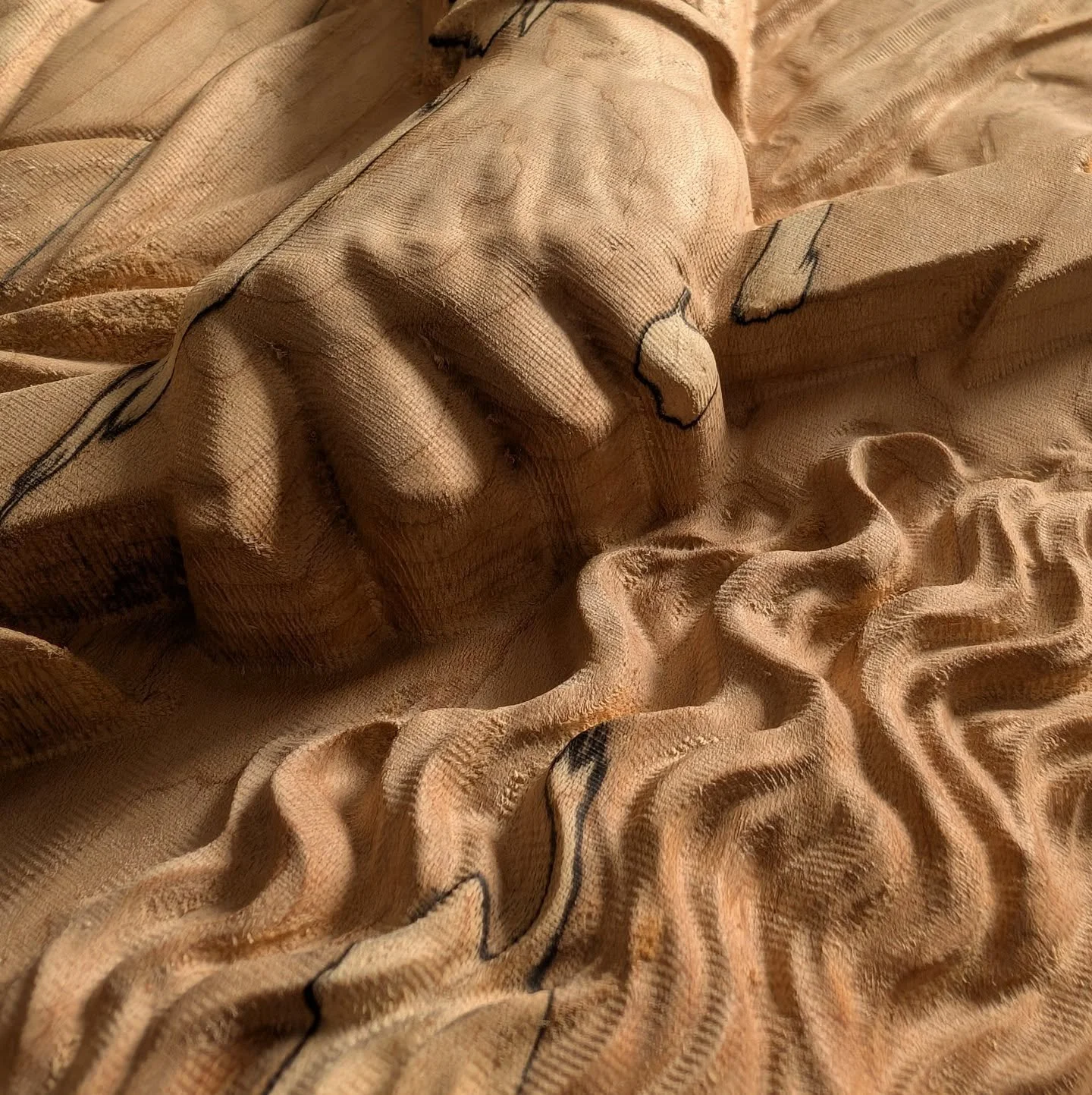 A sneak peek of a custom we're currently working on. Carved in a beautiful spalted maple 🤌 Can't wait to share the full finished piece with you! What do you think it is? 👀 

.
.
.
.
.
.
.
.
.
.
#sticktothewoods #cncwoodworking #southwesternontario