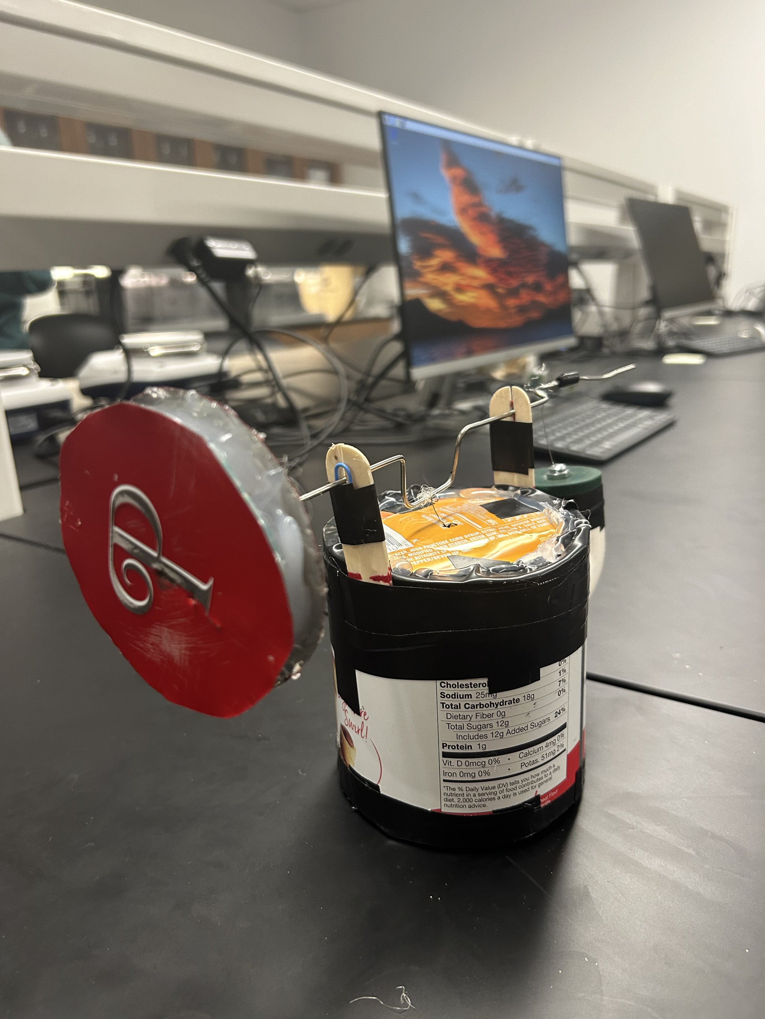 A very DIY stirling engine ready for testing