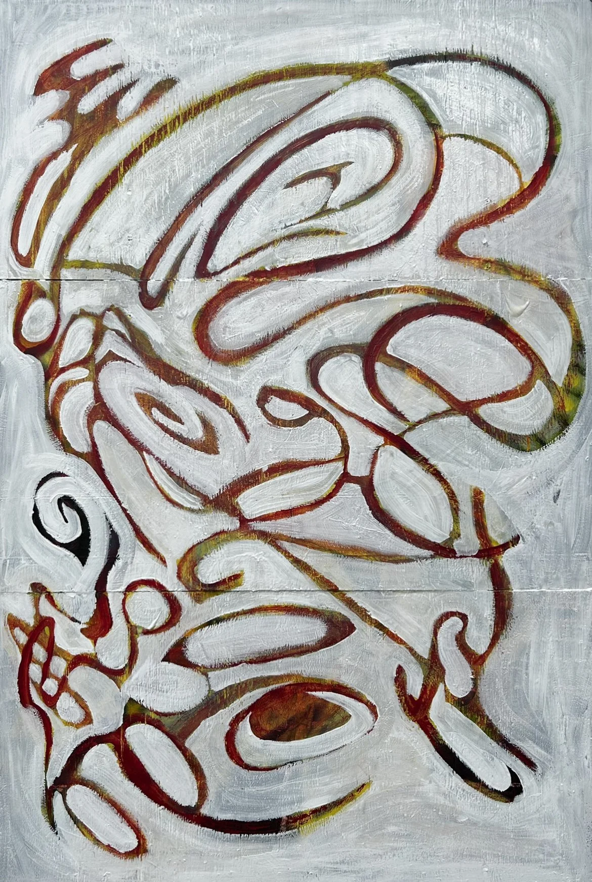 Untitled, 2022, acrylic on wood panel 48" x 72"