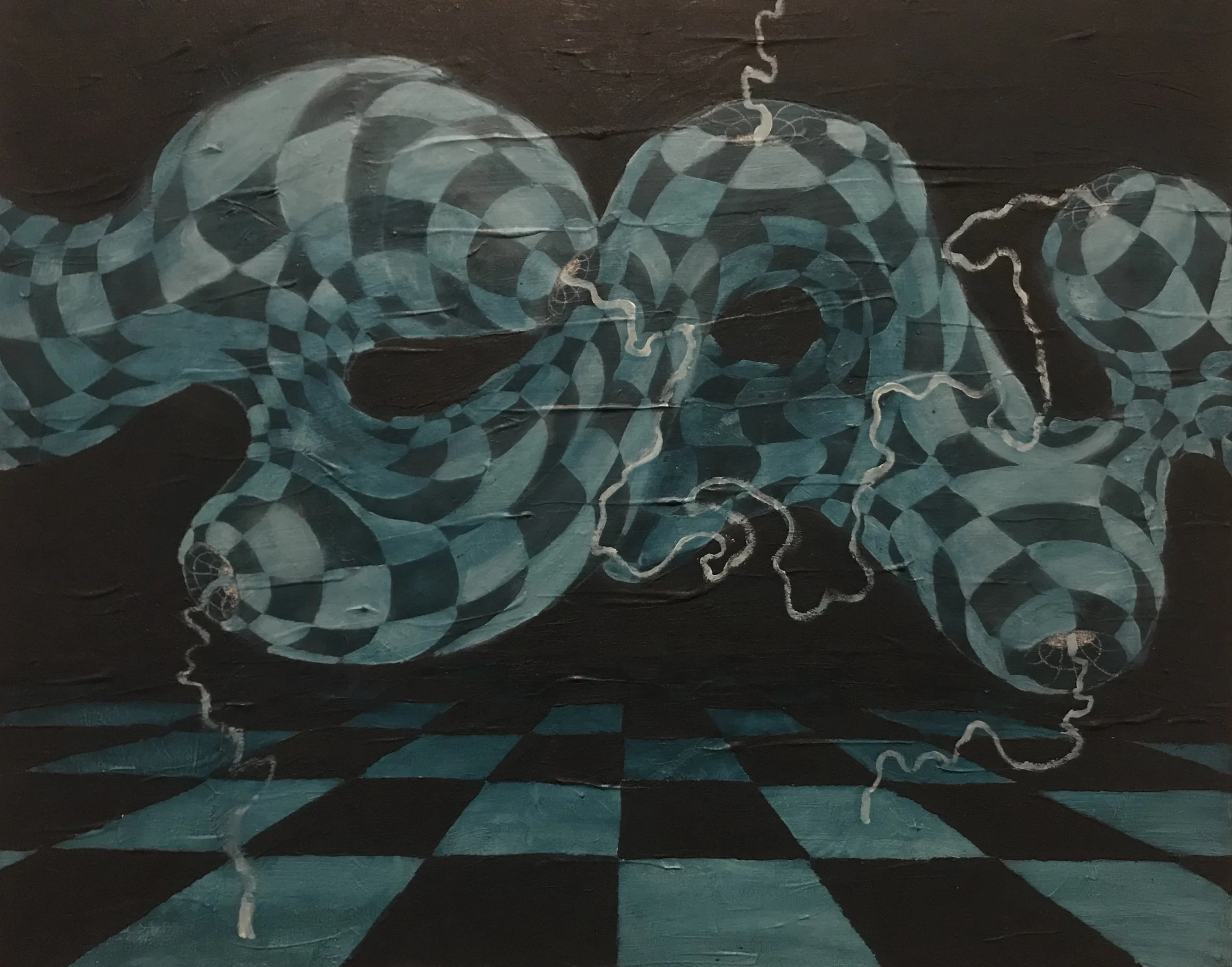 Untitled, acrylic on canvas 16" x 20"