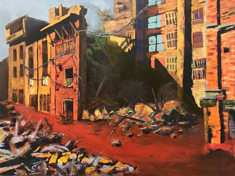 Aftermath, 2018, oil on canvas 36" x 48"