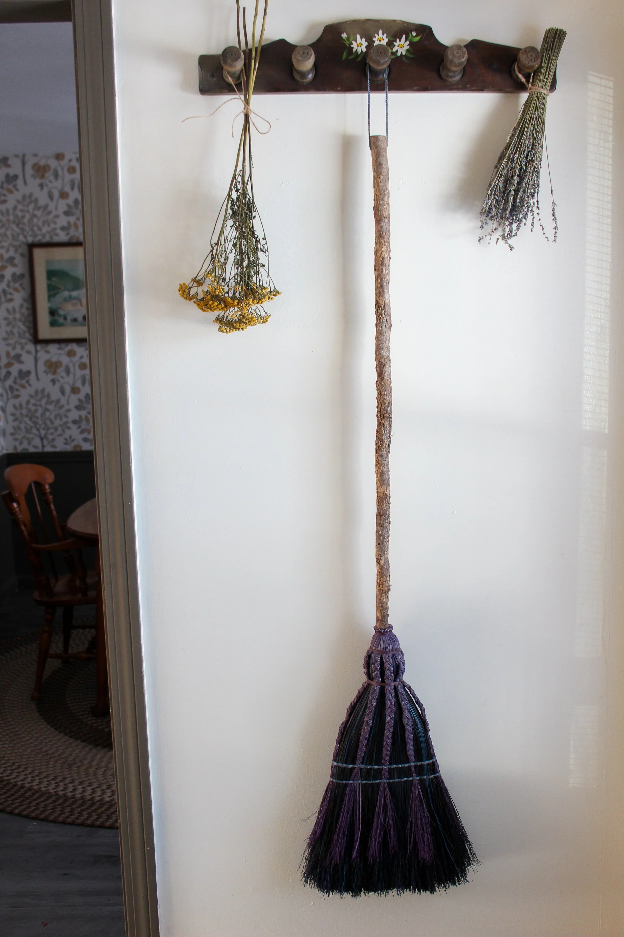 Purple Braided Witch's Sweeper