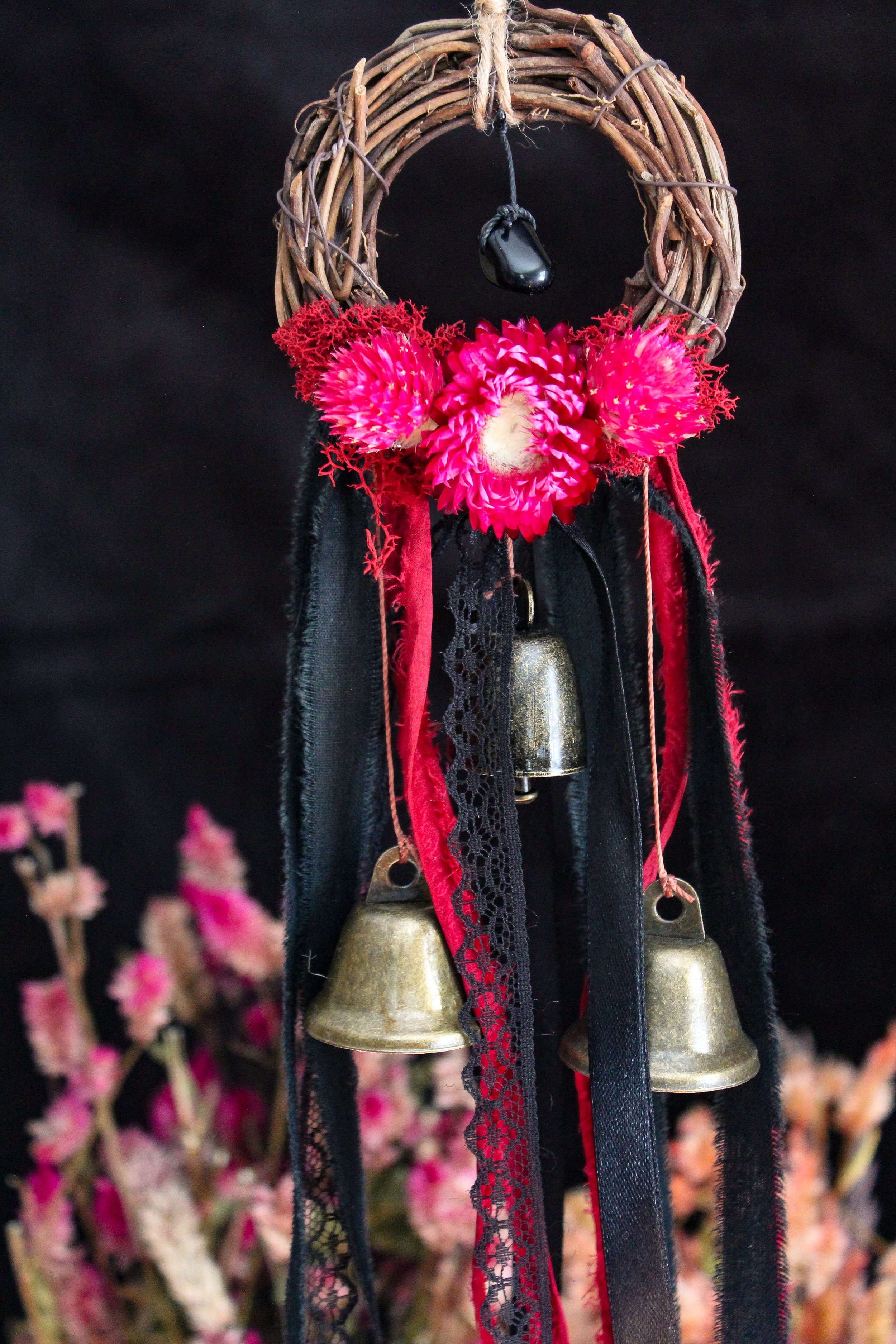 Doorknob Witch Bells - Black Tourmaline