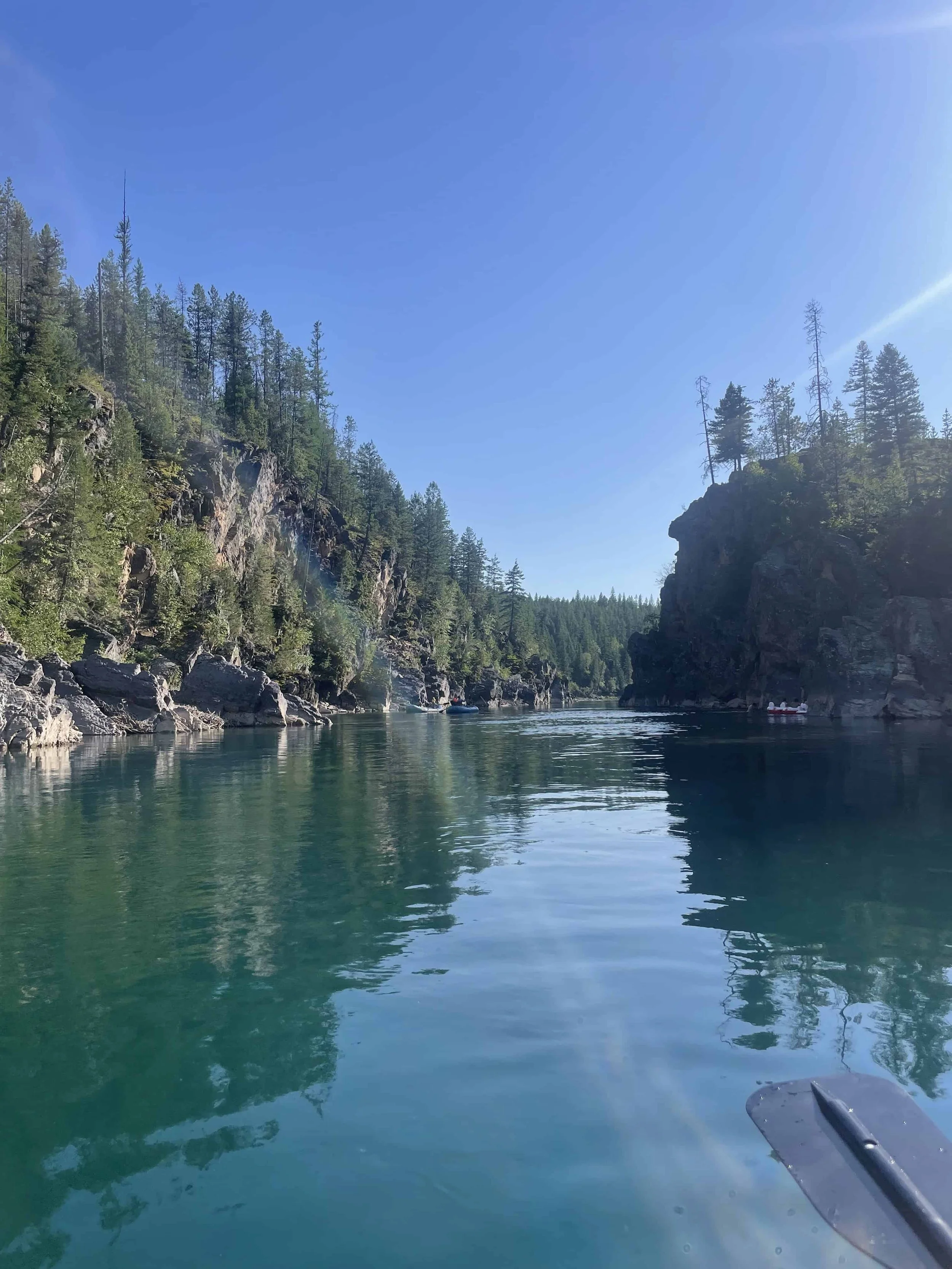 Scenic river canyon landscape during outdoor retreat excursion
