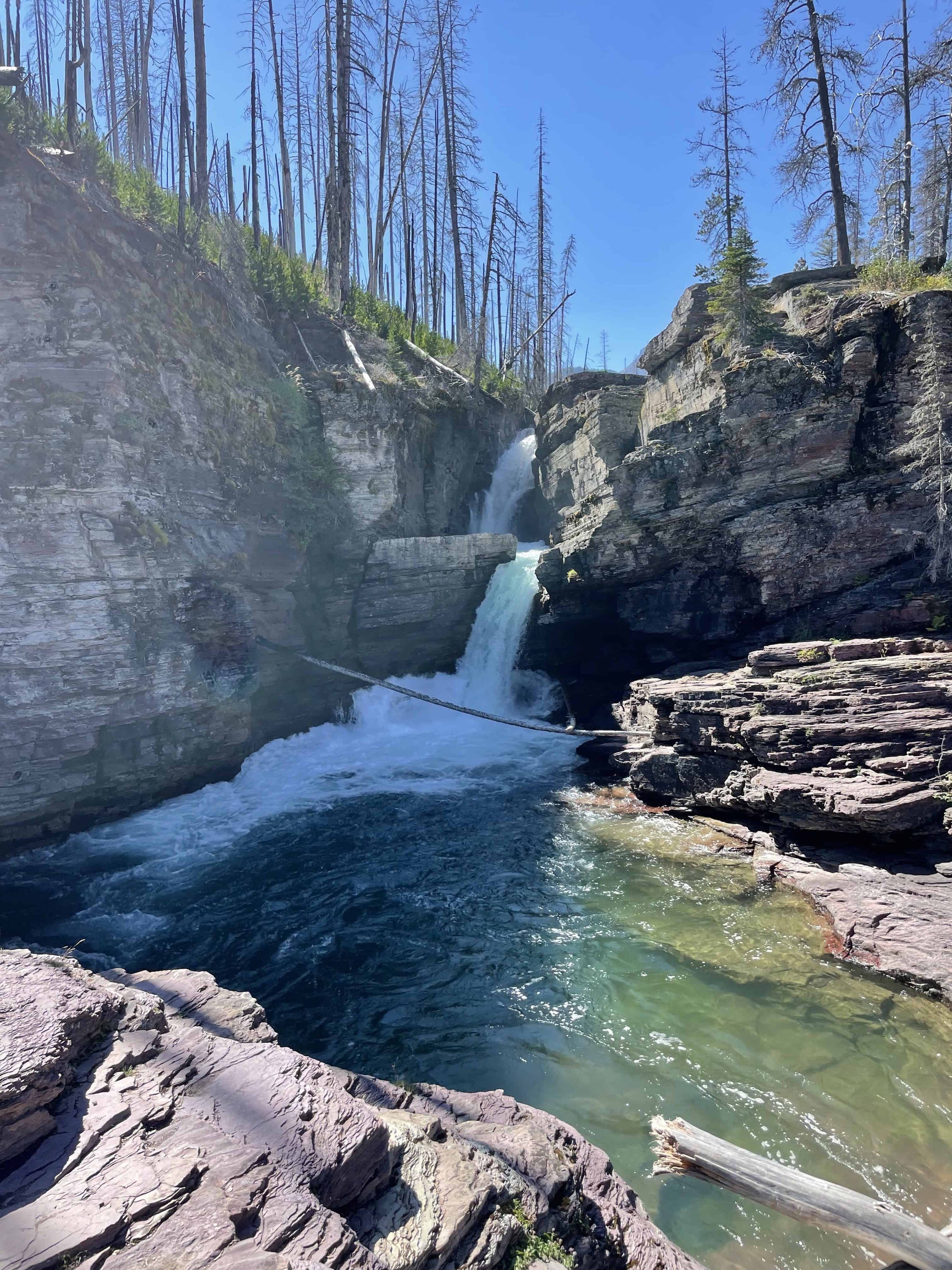 Waterfall landscape near Nurture Your Nature retreat setting