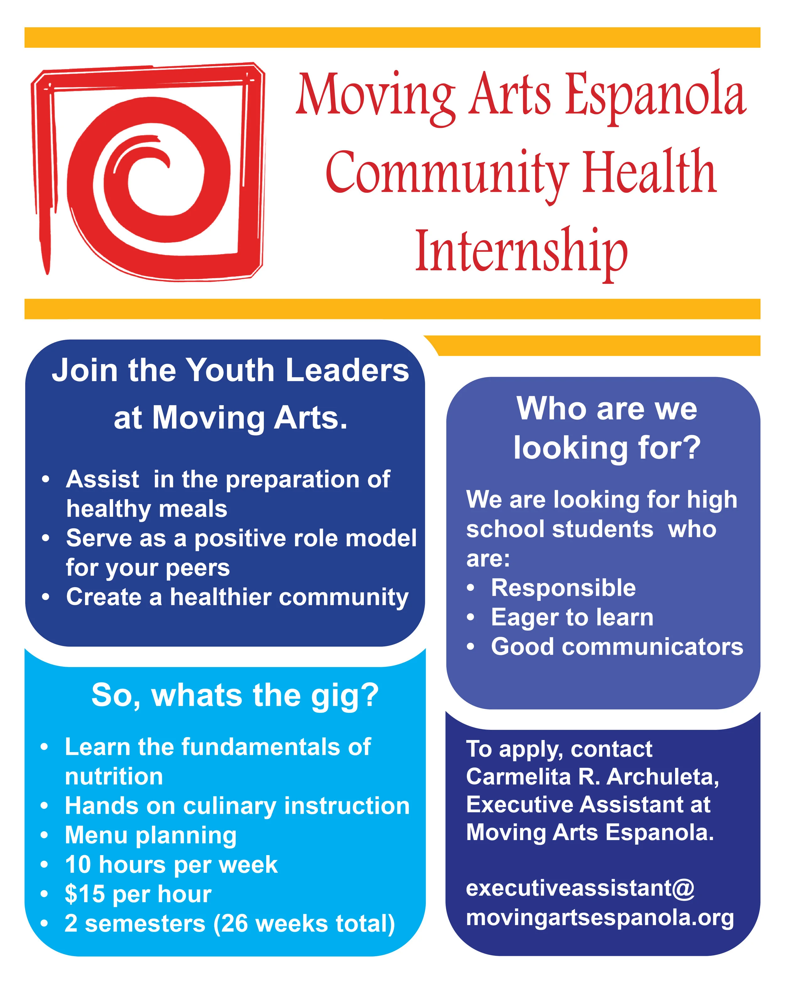 Community Health Internship Application 