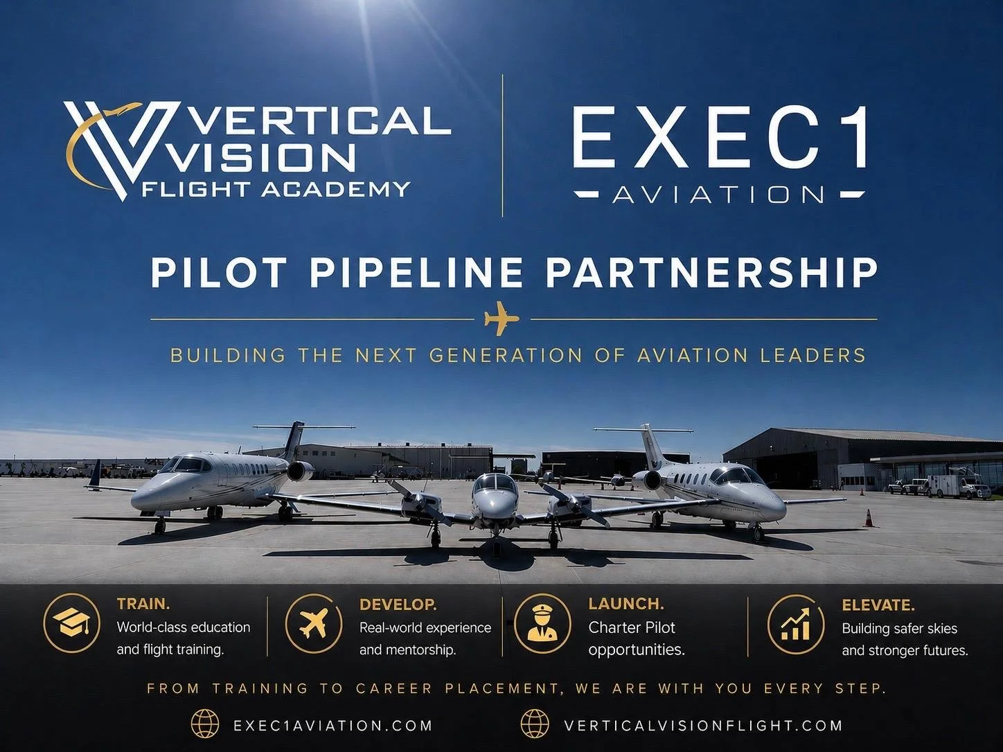 Vertical Vision Flight Academy Partners with Exec 1 Aviation to Launch Pilot Pipeline Program