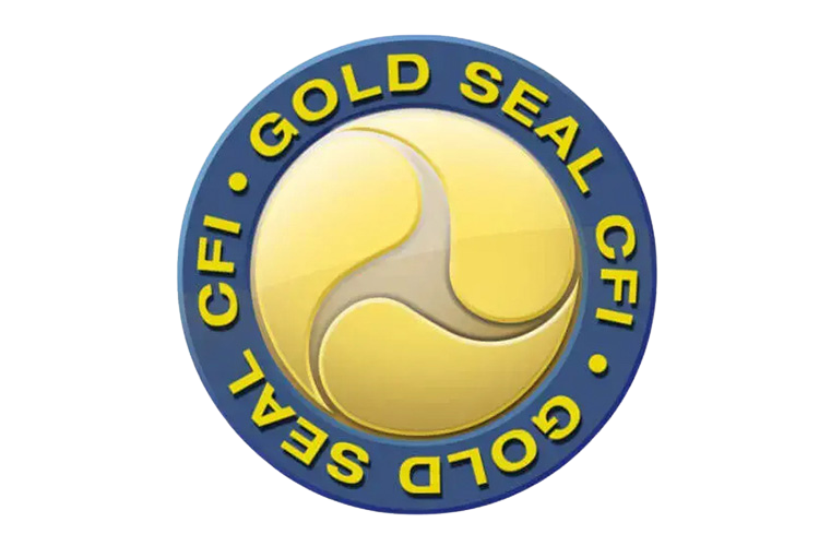 Gold Seal Icon for a vertical vision flight academy instructor showing her outstanding performance in student passes