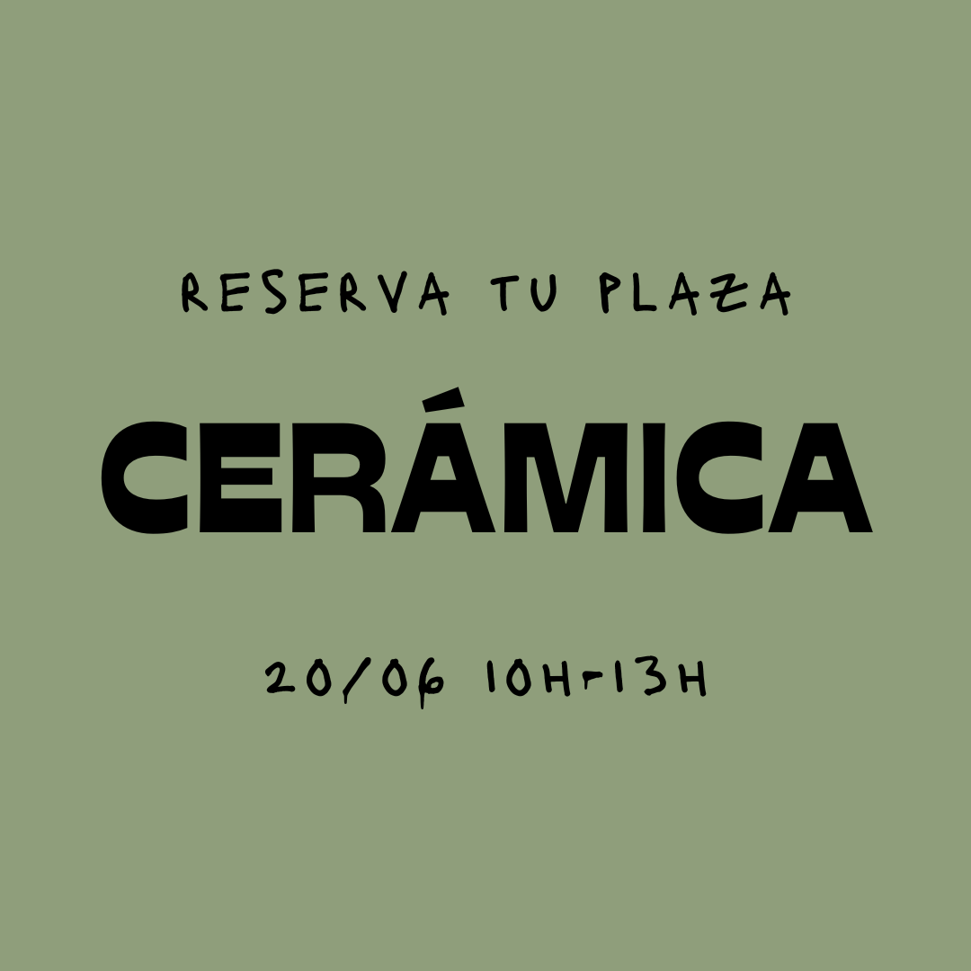 Reserva tu plaza - 20/06 Cerámica y café