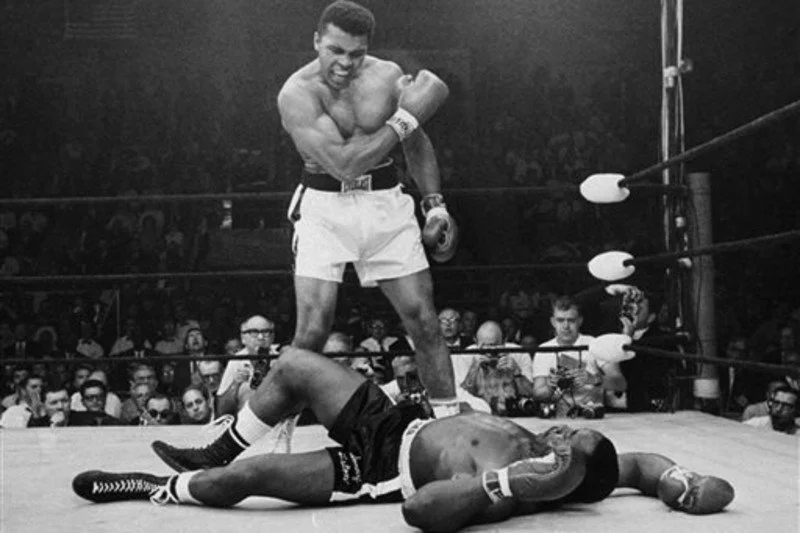  Muhammad Ali's victories in the ring were a driving force in this spot. So much so that you can hear commentary from one of his fights under the voice over narration of a profound Ali quote.  This blending of fight commentary and his inspiring words