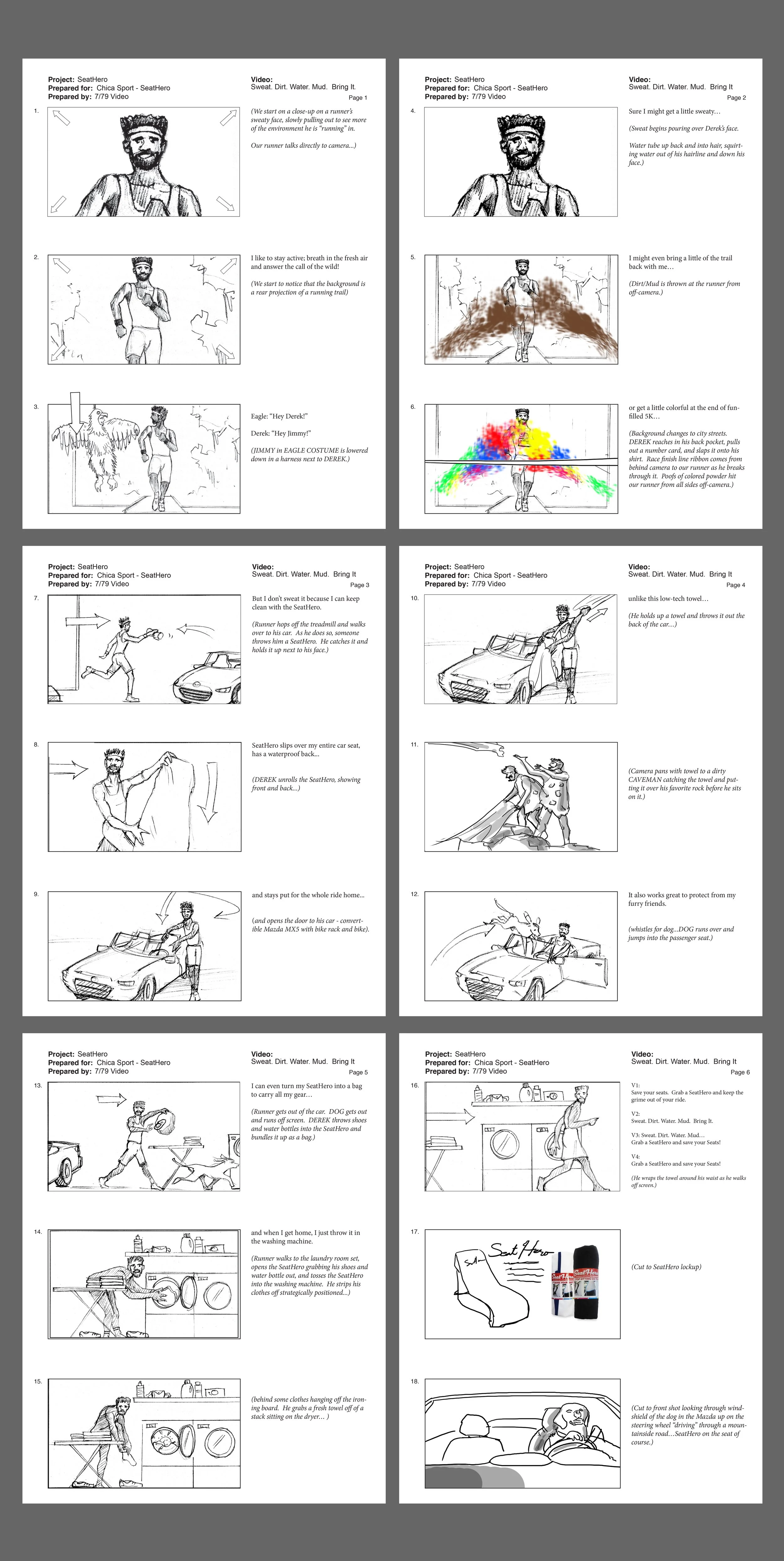  The spot was meticulously storyboarded to ensure a seamless flow of action in the finished piece. 