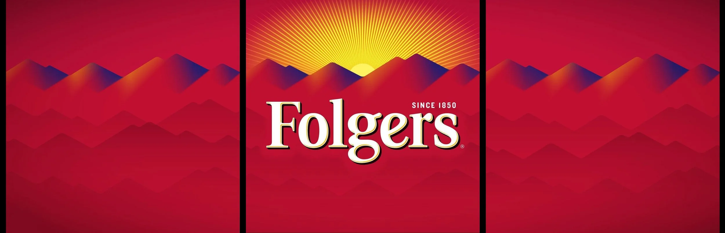  Folgers graphic redesign for the classic coffee can and brand look and feel. 