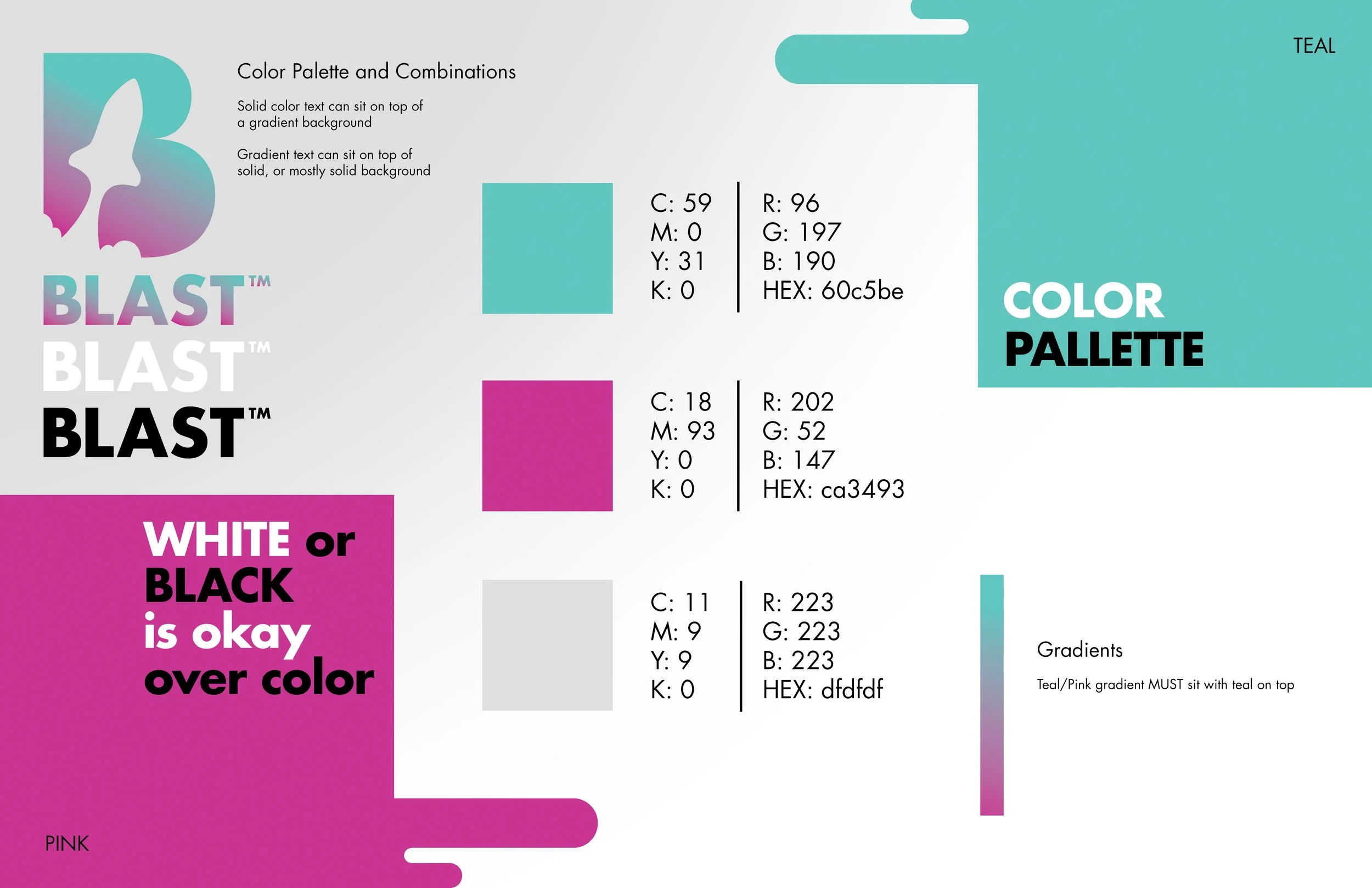  BlastMeeting style guide sample page I designed 