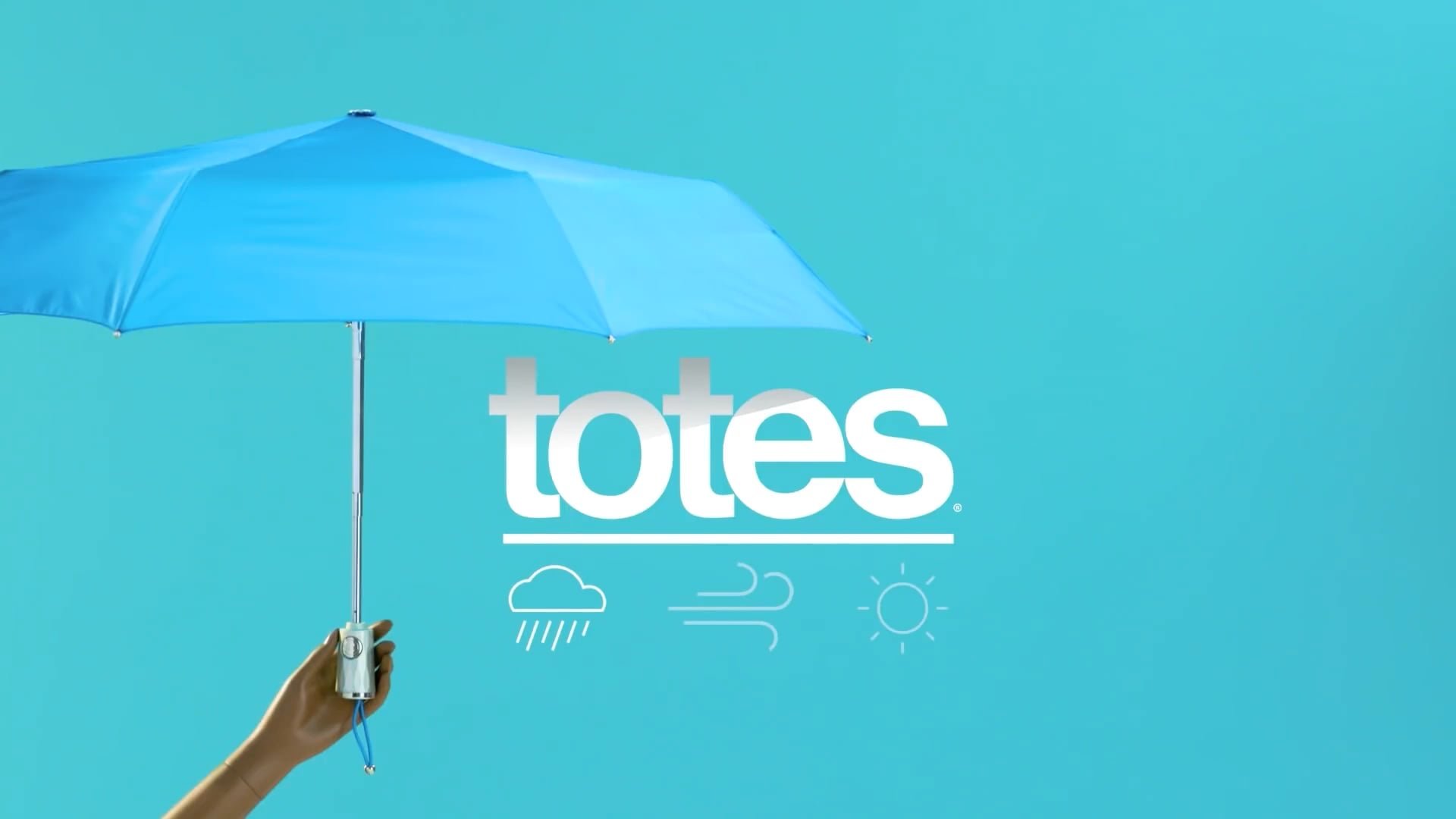 TOTES - Auto Open Close Neverwet Umbrellas 16x9