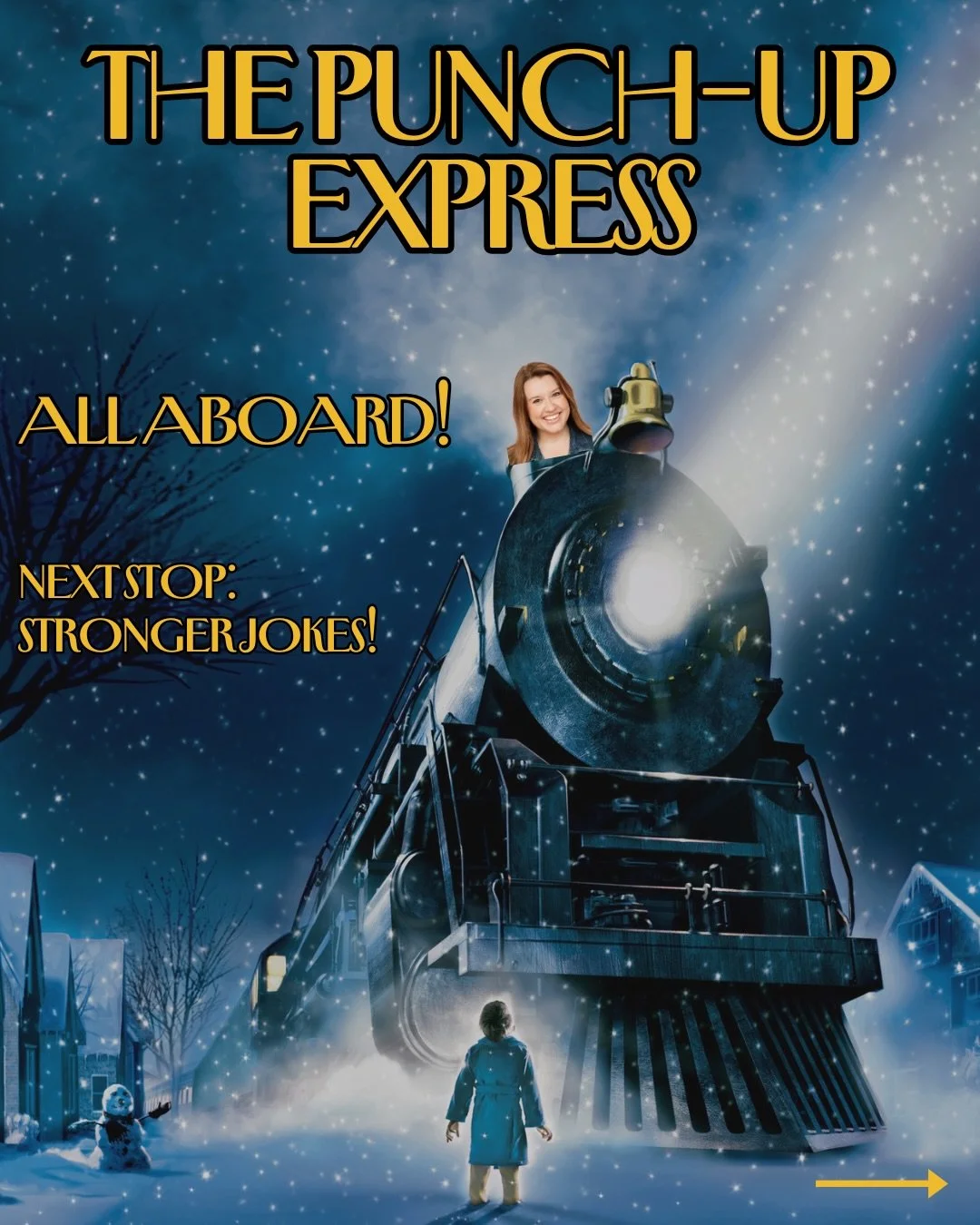 Traumatized by The Polar Express?? Me too!! 😂 I sincerely hated this film &amp; everyone in in it. But Yunno what I don&rsquo;t hate? JOKE WRITING. ✍🏻 let me help you strut into 2026 with the confidence of a motion capture Tom Hanks. Merry Christi-