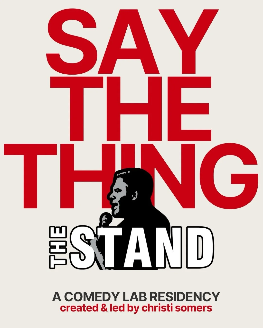 BIG NEWS: I&rsquo;m officially collaborating with @thestandnyc on #SayTheThing ~ an intimate, in-person comedy lab focused on voice, presence, &amp; real-time decision making. This is about risk. Attention. Truth. And saying the thing you&rsquo;re us