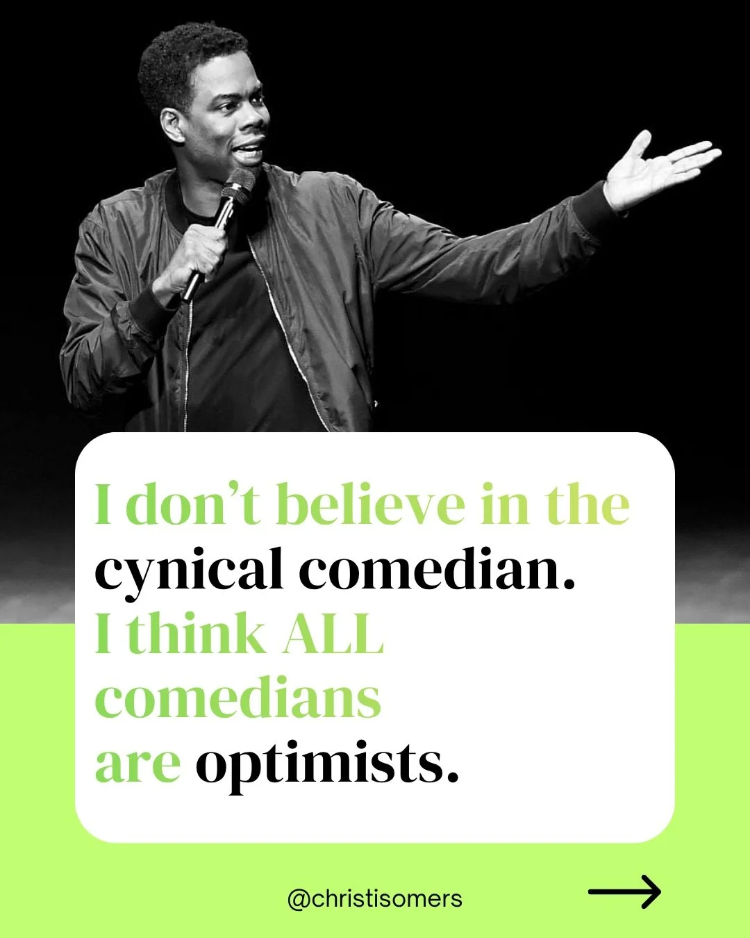 Stand-up requires a kind of optimism I don&rsquo;t think we talk about enough. Not the &ldquo;everything happens for a reason&rdquo; kind (never say that to me again). The kind that keeps going immediately after something doesn&rsquo;t work.

Over &a