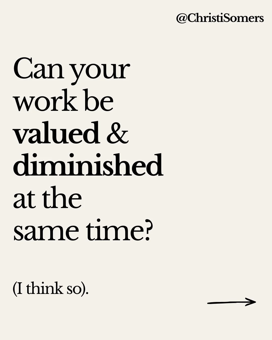 The older I get (I&rsquo;m 21), the less interested I am in being invited into the &ldquo;right&rdquo; rooms &amp; the more interested I am in building work I believe in.

I want collaboration. I want disagreement. I want to have my ideas challenged.