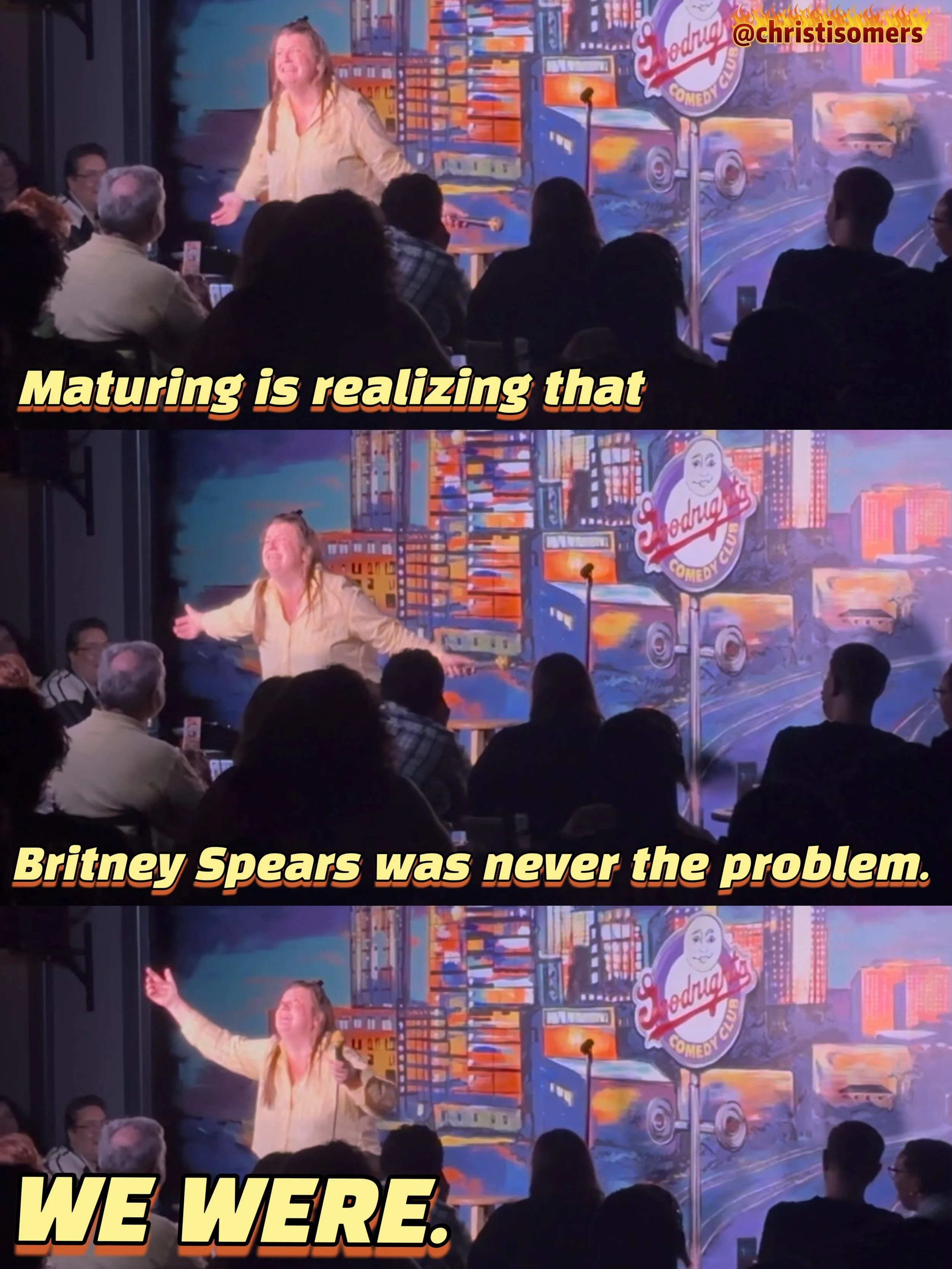 Britney was 25 (!!!!) when the world decided she was a cautionary tale. At 25 I was wearing a business casual vest to the club &amp; dating a DJ named Scooter 🛵 

#freebritney #popculture #jokes #comedy #millenialhumor