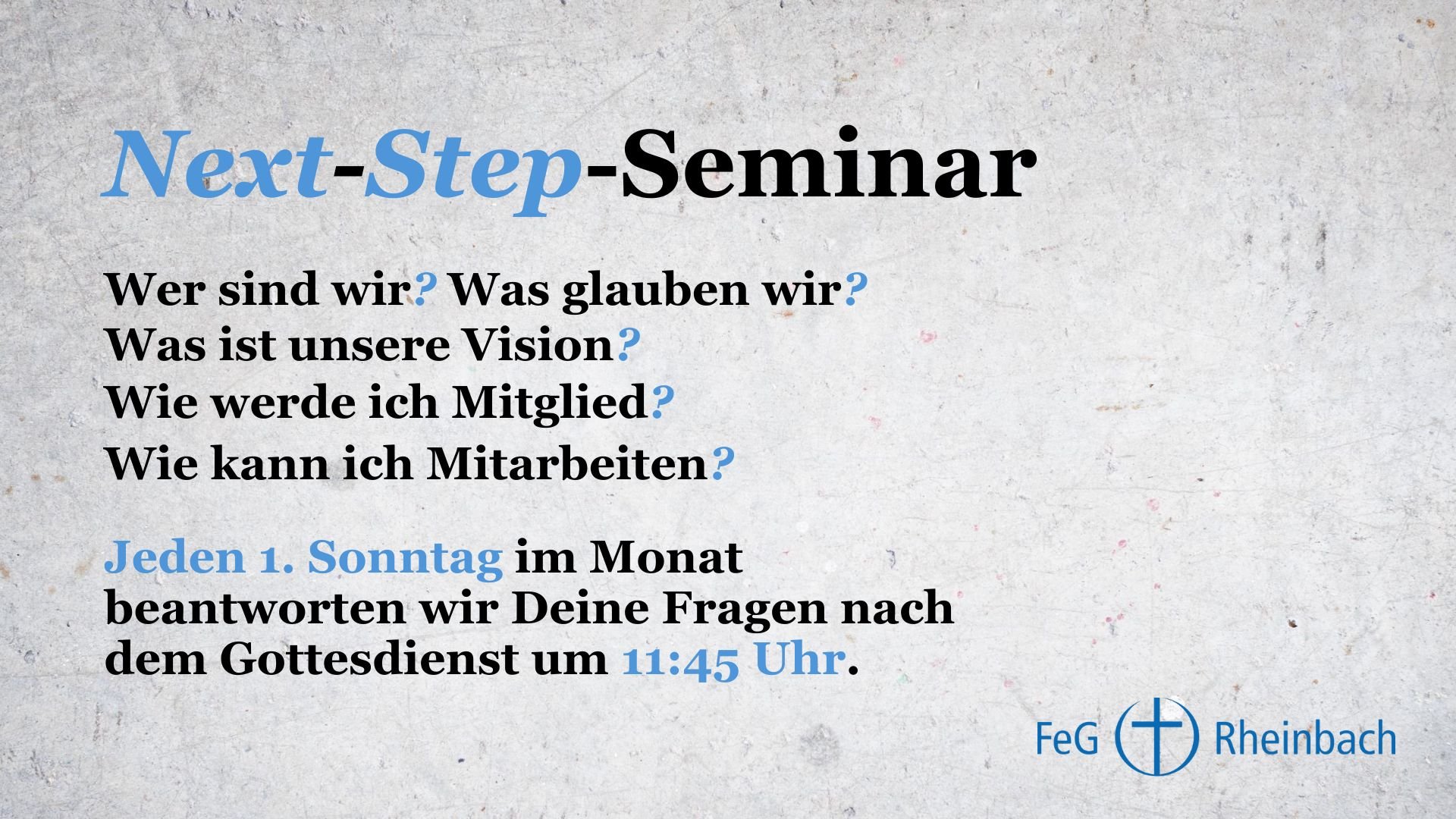 Next-Step-Seminar