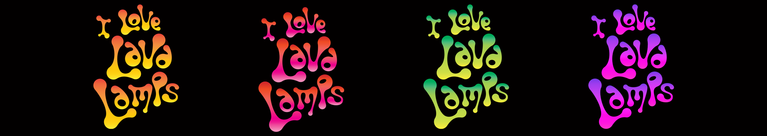 "I Love Lava Lamps" graphic alternate colors