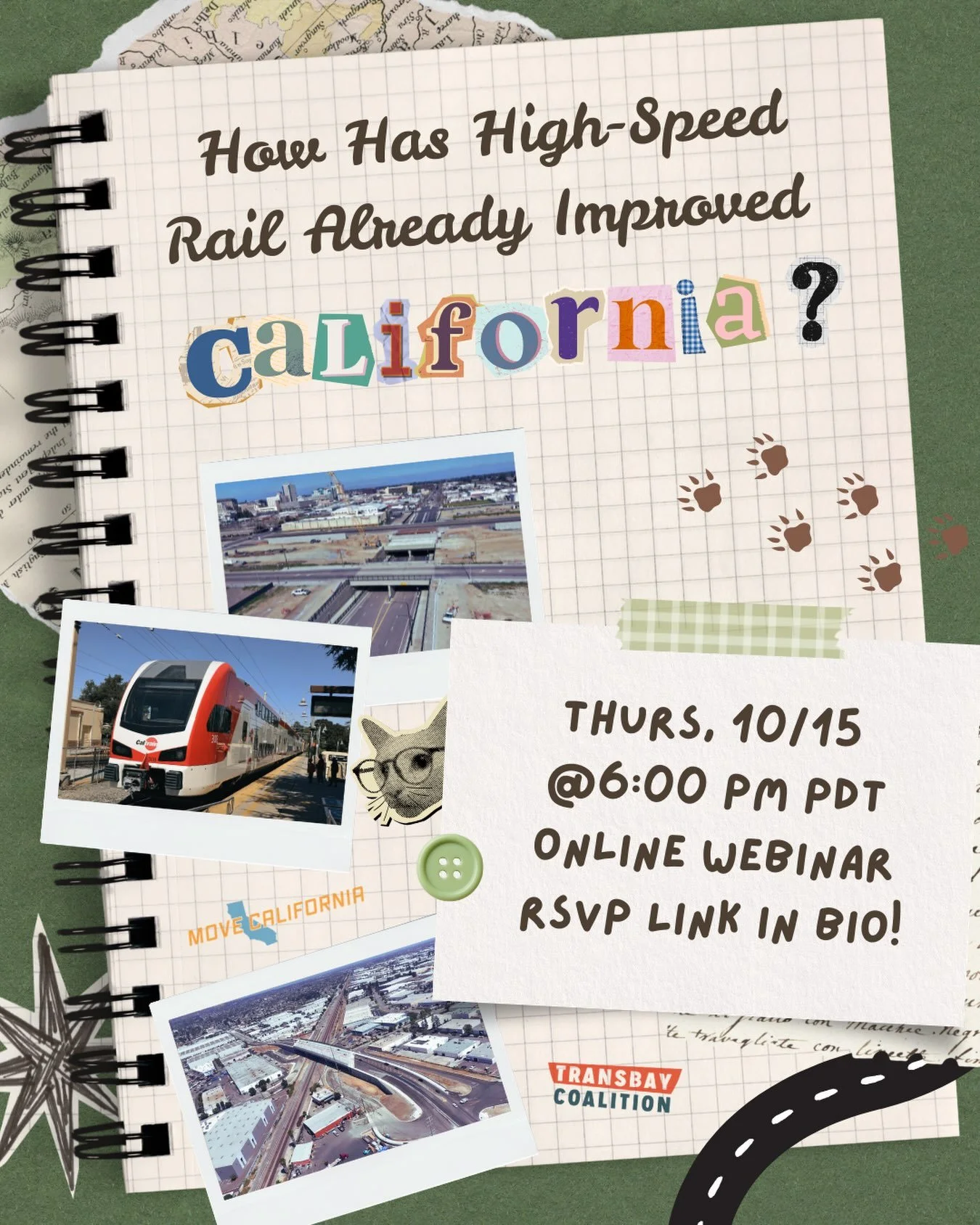 Join us to learn how HSR has already improved California!! 

📆 Thursday October, 15th at 6pm PST! 

📍online, free event! 

🔗 RSVP in Bio! 

California, high-speed rail, train, transit, Los Angeles, San Francisco, San Jose, Merced, Fresno, Bakersfi