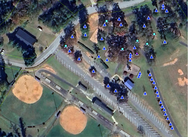 Tree inventory of a local park showing location, work orders, tree risk assessment, and tracking.