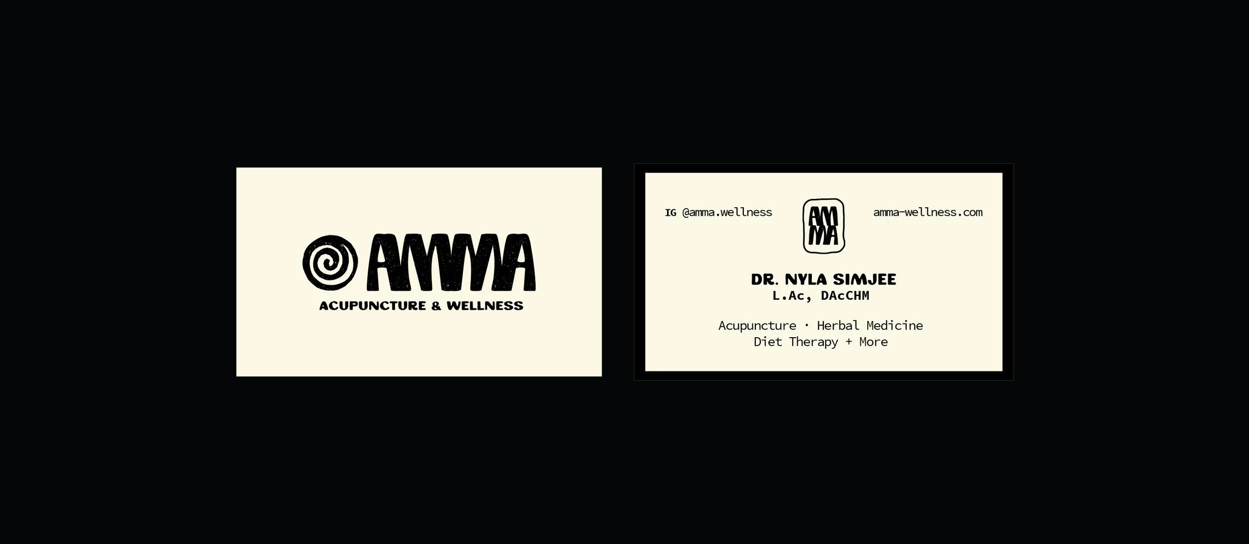 AMMA Wellness Business Cards