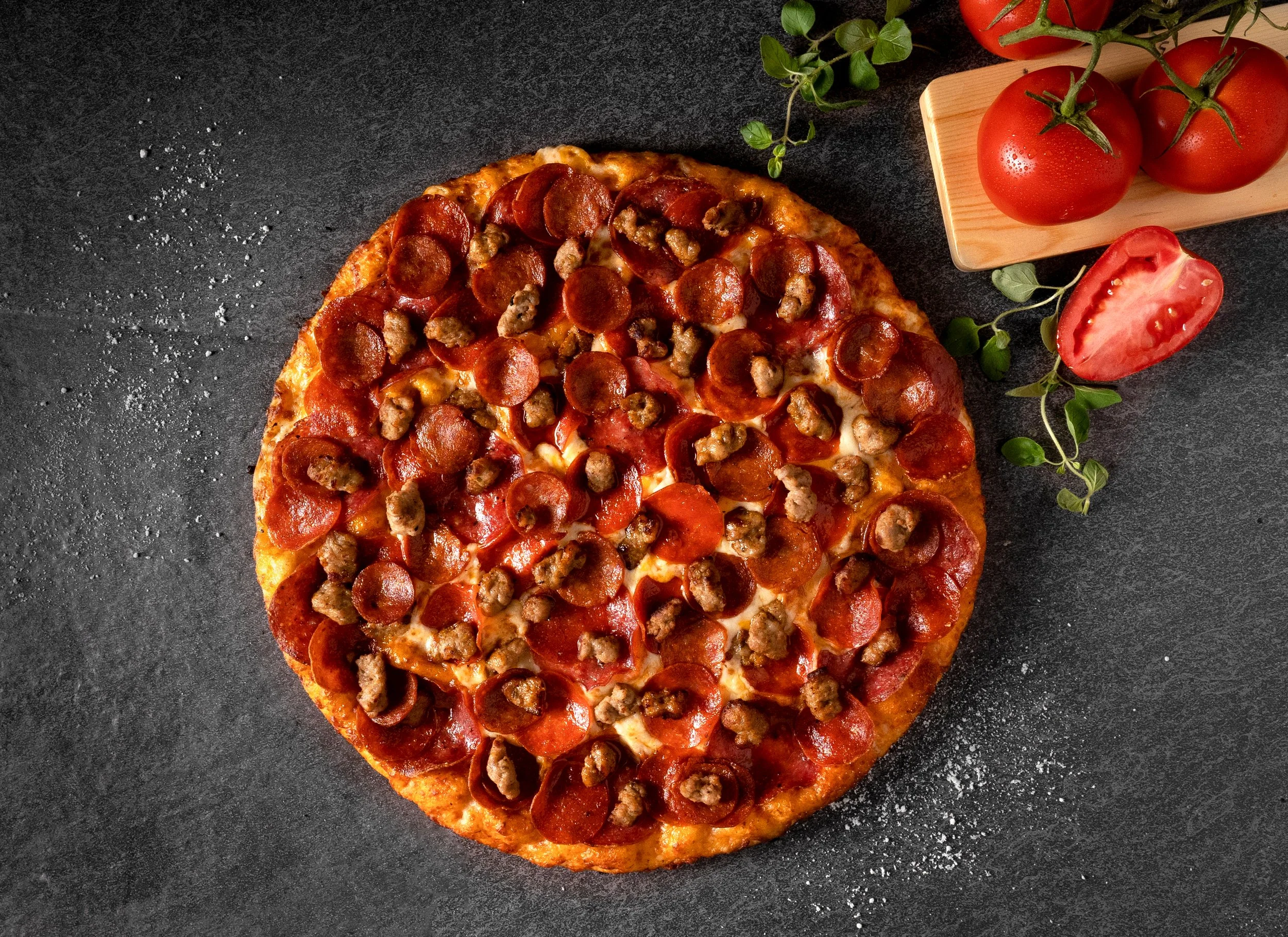 All Meat Marvel Pizza